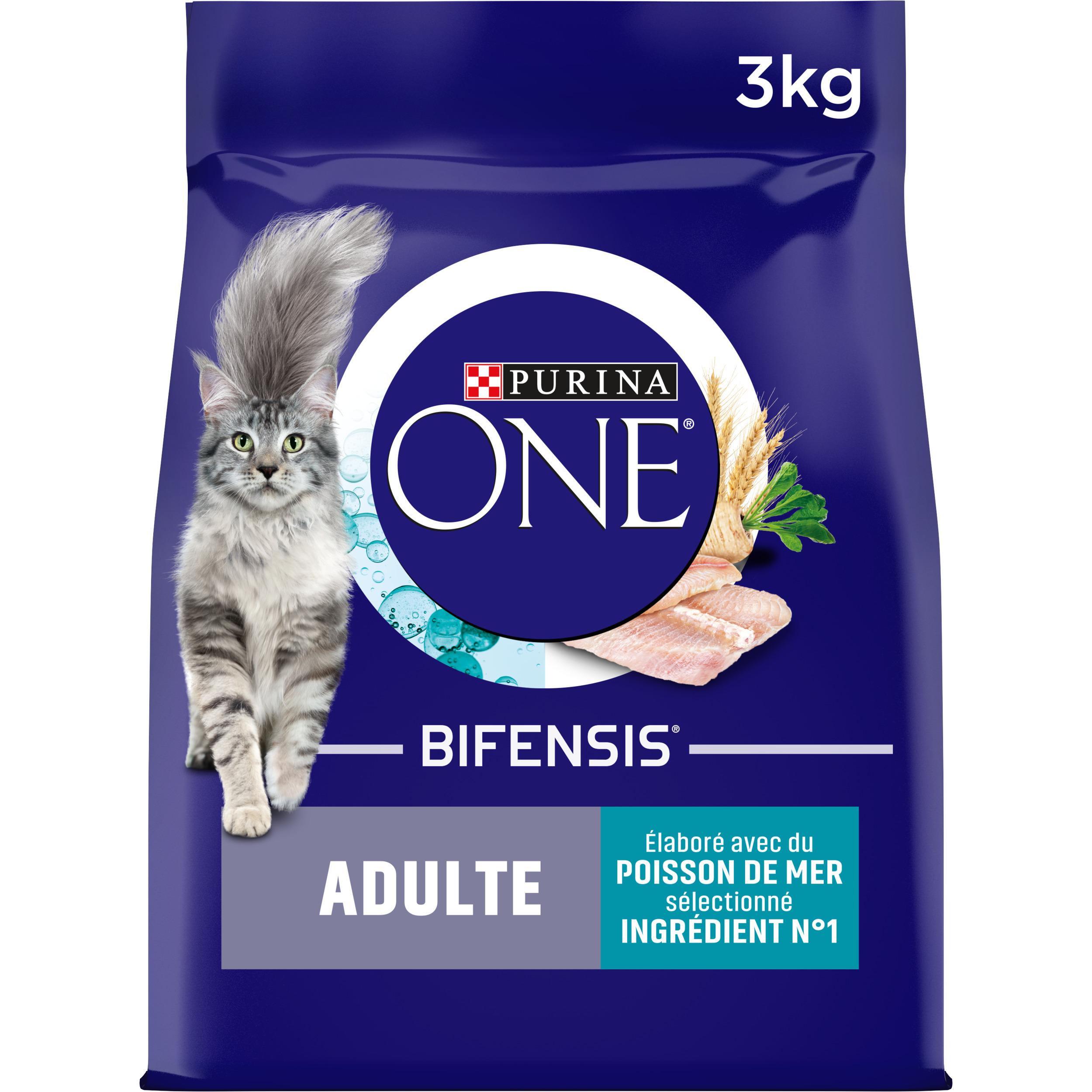 Voir la diapositive 2 : PURINA ONE Bifensis Croquettes aux poissons céréales pour chat 3kg
