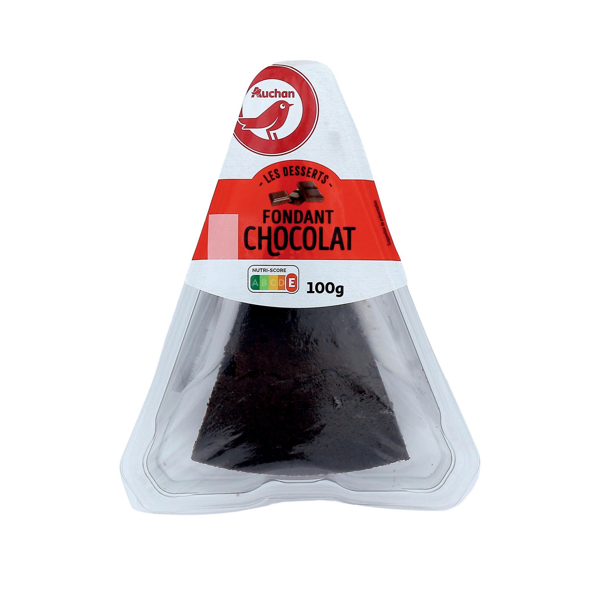 Voir la diapositive 2 : AUCHAN Fondant au chocolat 1 part 100g