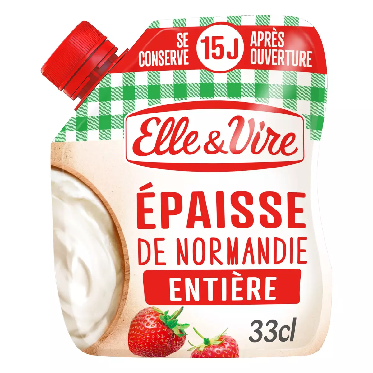 ELLE & VIRE Crème épaisse entière 30%MG 33cl