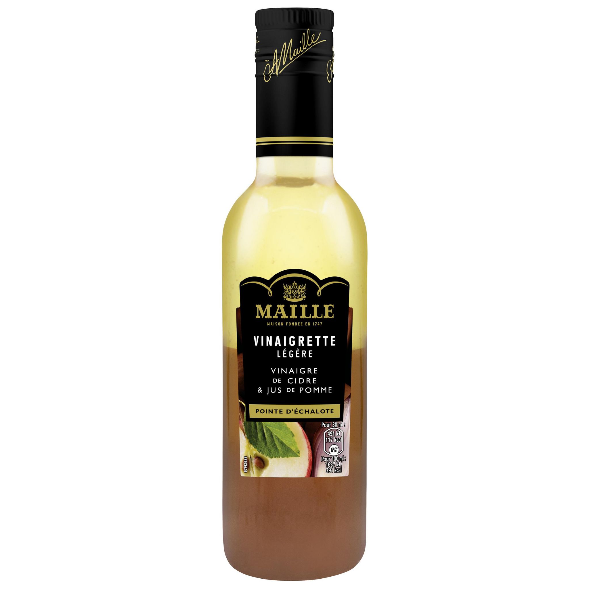 Voir la diapositive 2 : MAILLE Vinaigrette au vinaigre de cidre jus de pomme et pointe d'échalote 36cl