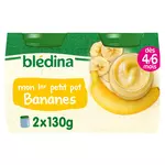 BLEDINA Mon 1er petit pot dessert bananes dès 4 mois 2x130g