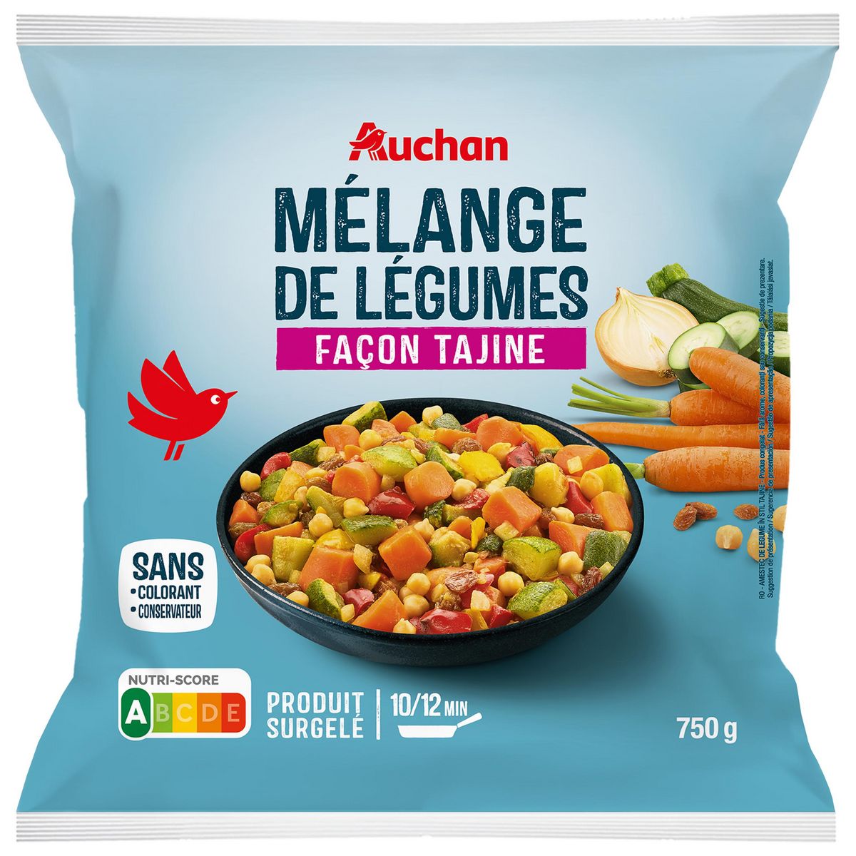 AUCHAN Légumes pour tajine 4 portions 750g