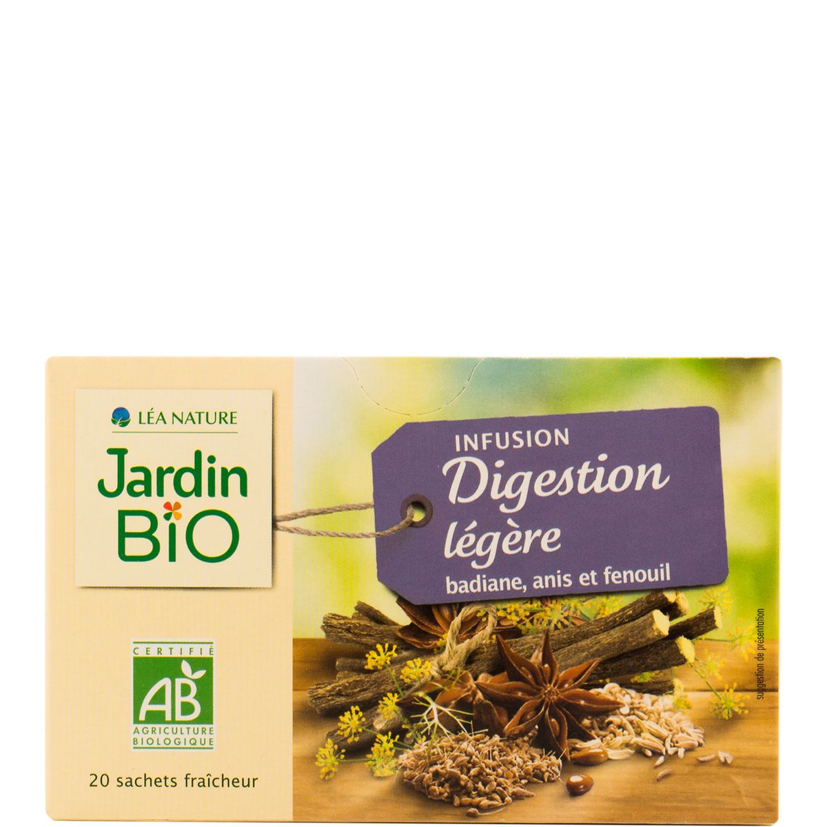 JARDIN BIO ETIC Infusion digestion légère badiane, anis et fenouil 20 sachets 30g
