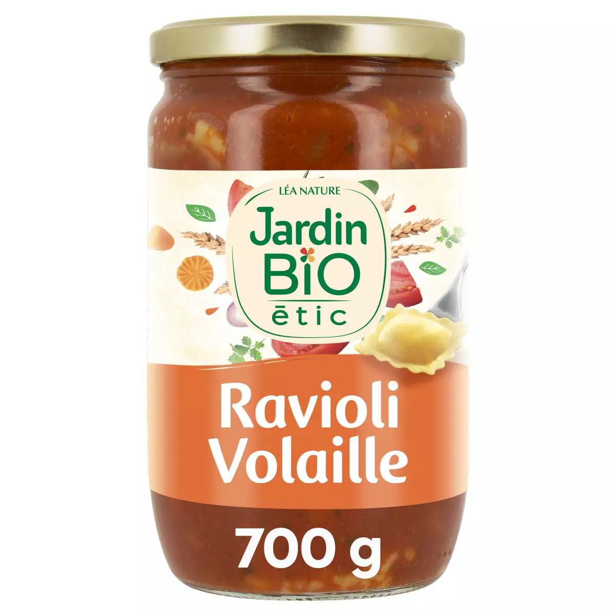 JARDIN BIO ETIC Ravioli à la volaille en bocal fabriqué en France 700g