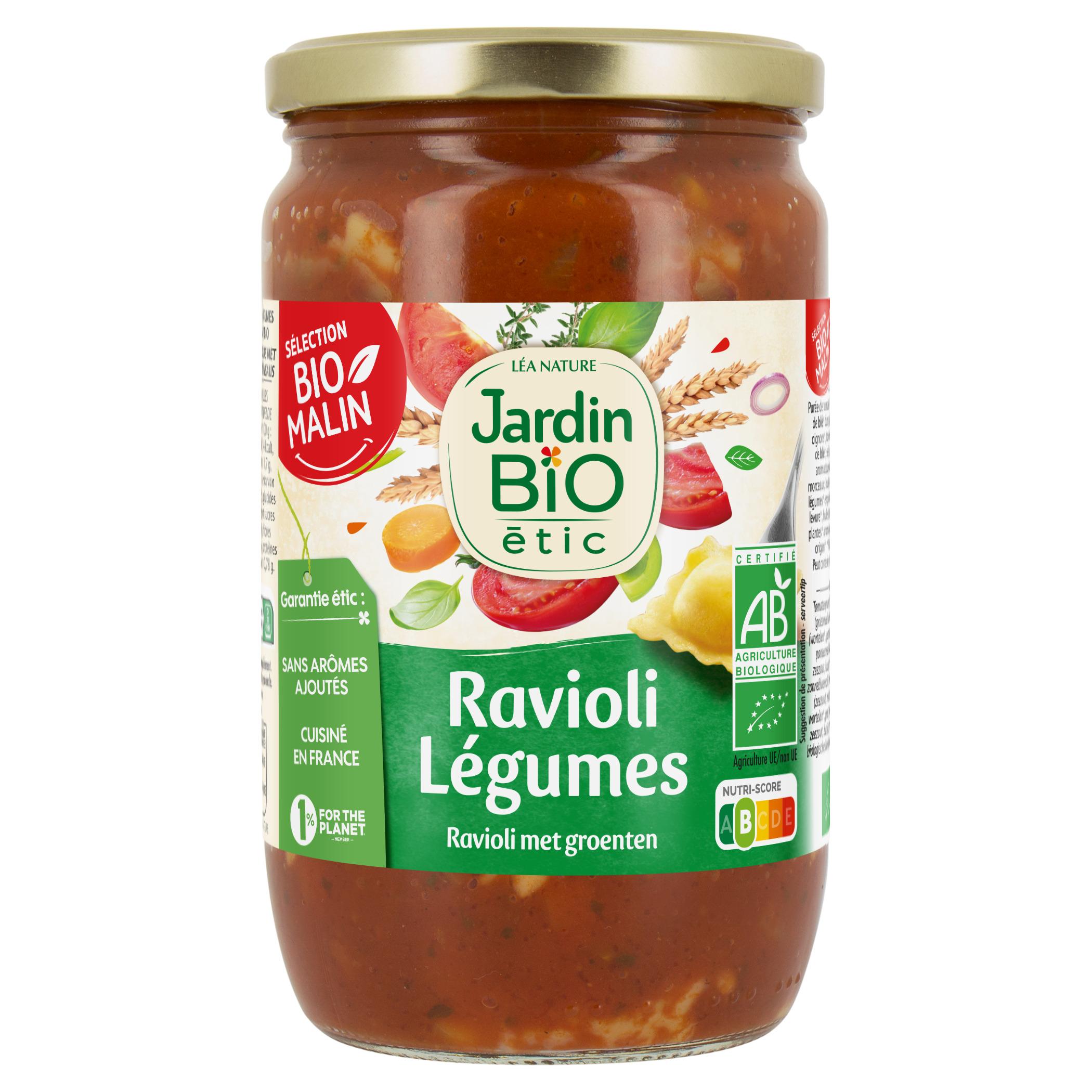 Voir la diapositive 2 : JARDIN BIO ETIC Ravioli aux légumes bio 675g