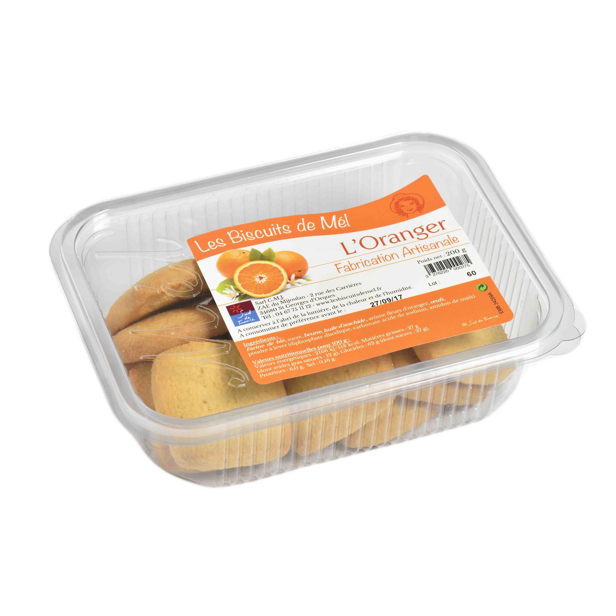 LES BISCUITS DE MÉL L'oranger 200g