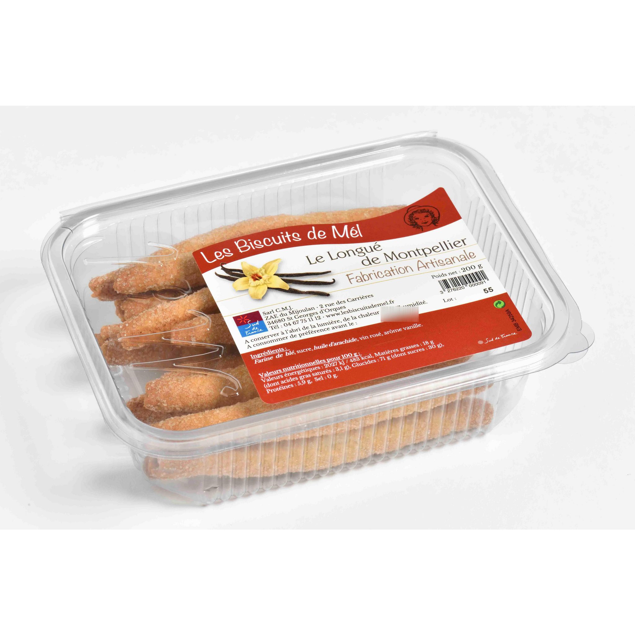 LES BISCUITS DE MÉL Longué de Montpellier 200g