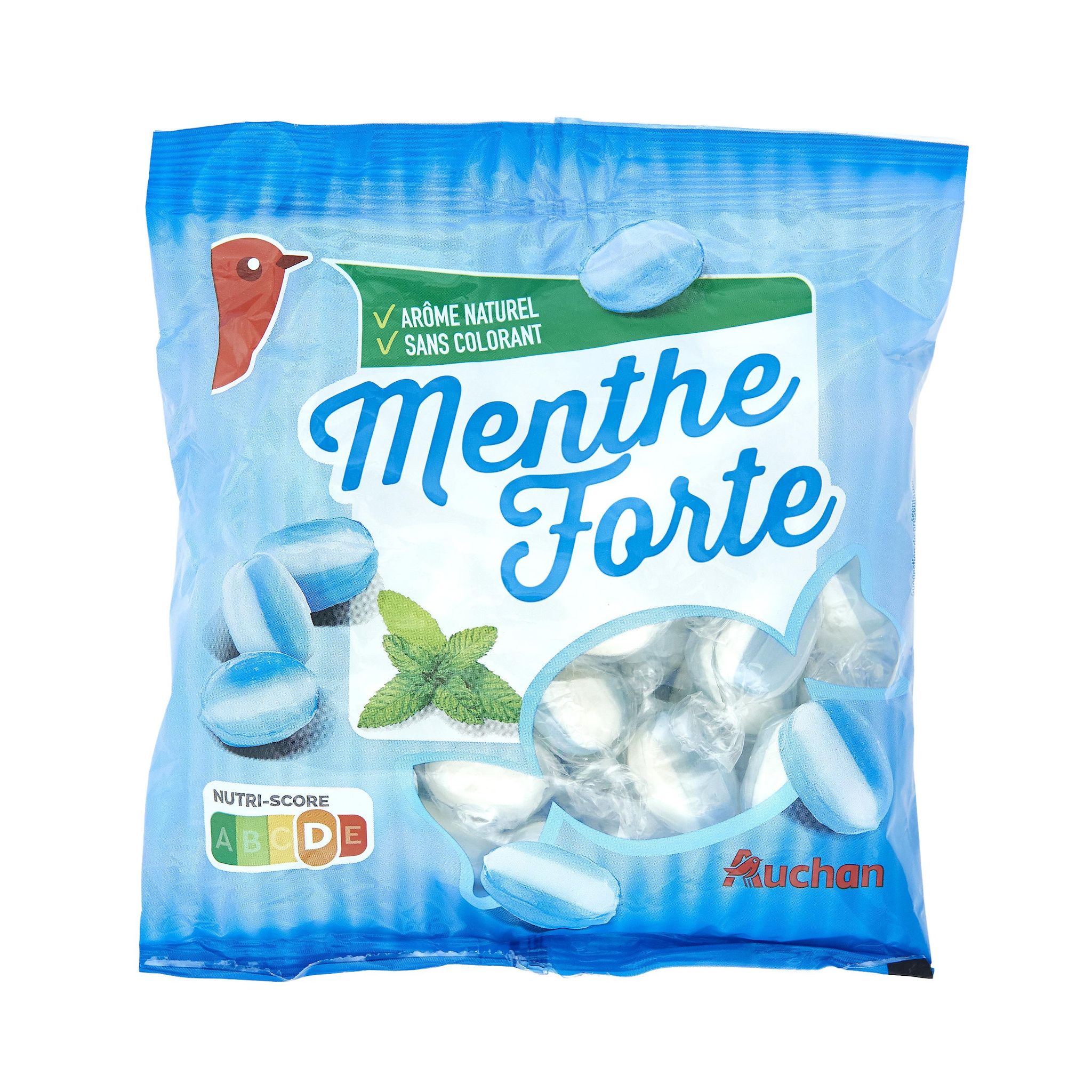 Voir la diapositive 2 : AUCHAN Bonbons à la menthe forte 250g