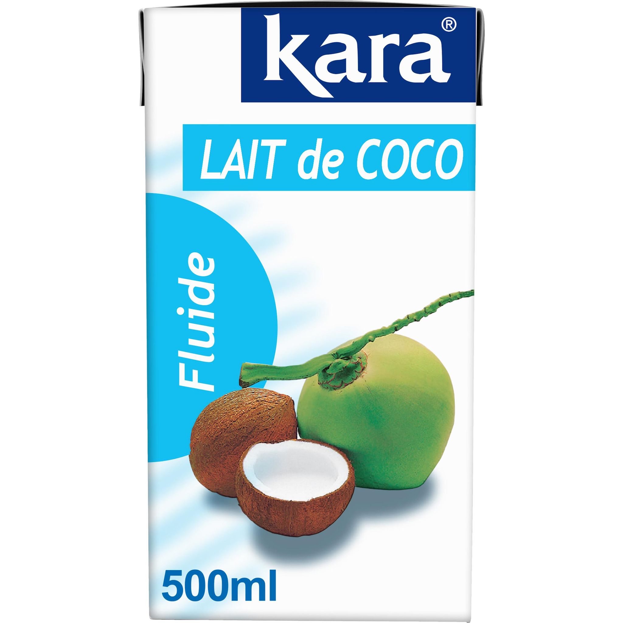 Voir la diapositive 2 : KARA Lait de coco fluide brique 500ml