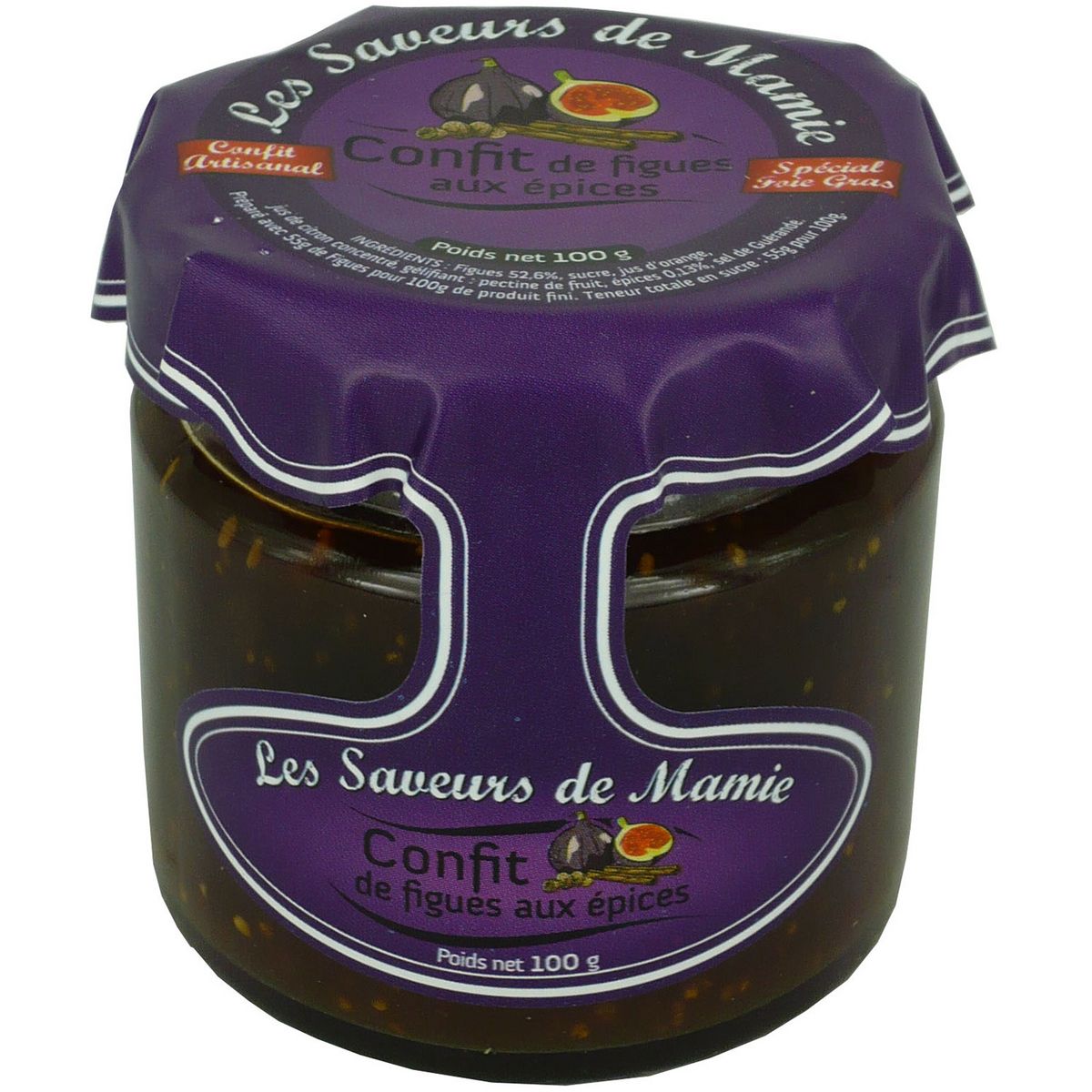 LES SAVEURS DE MAMIE Confit de figues aux épices 100g