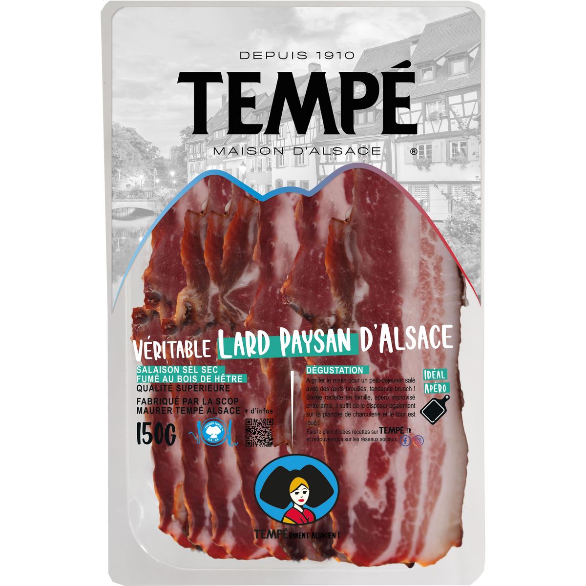 TEMPE Lard paysan d'Alsace 150g