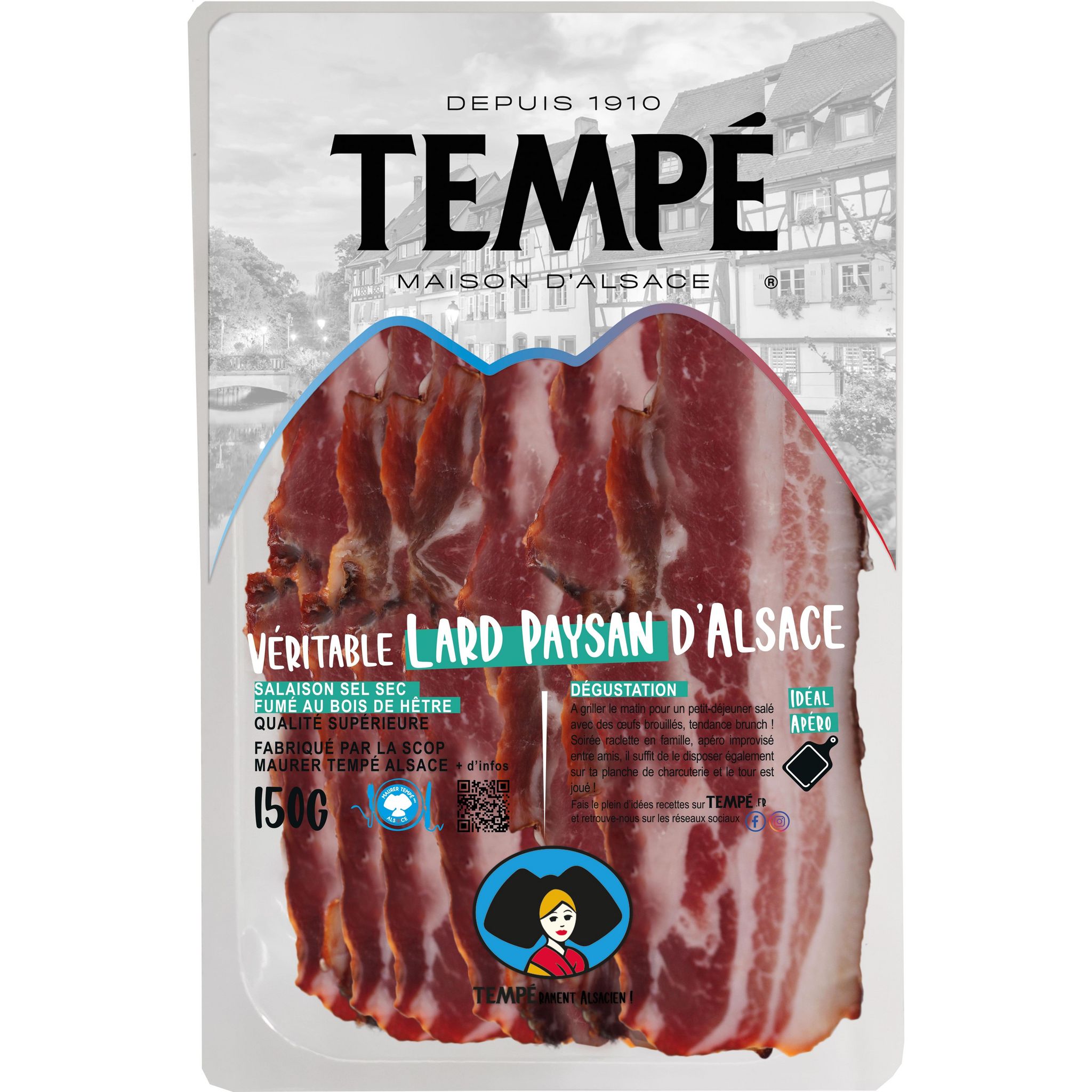 Voir la diapositive 2 : TEMPE Lard paysan d'Alsace 150g