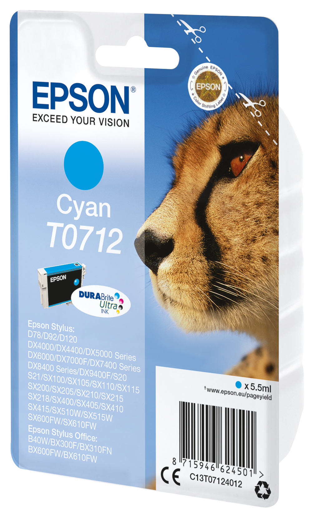 Voir la diapositive 2 : EPSON Cartouche T0712 Cyan