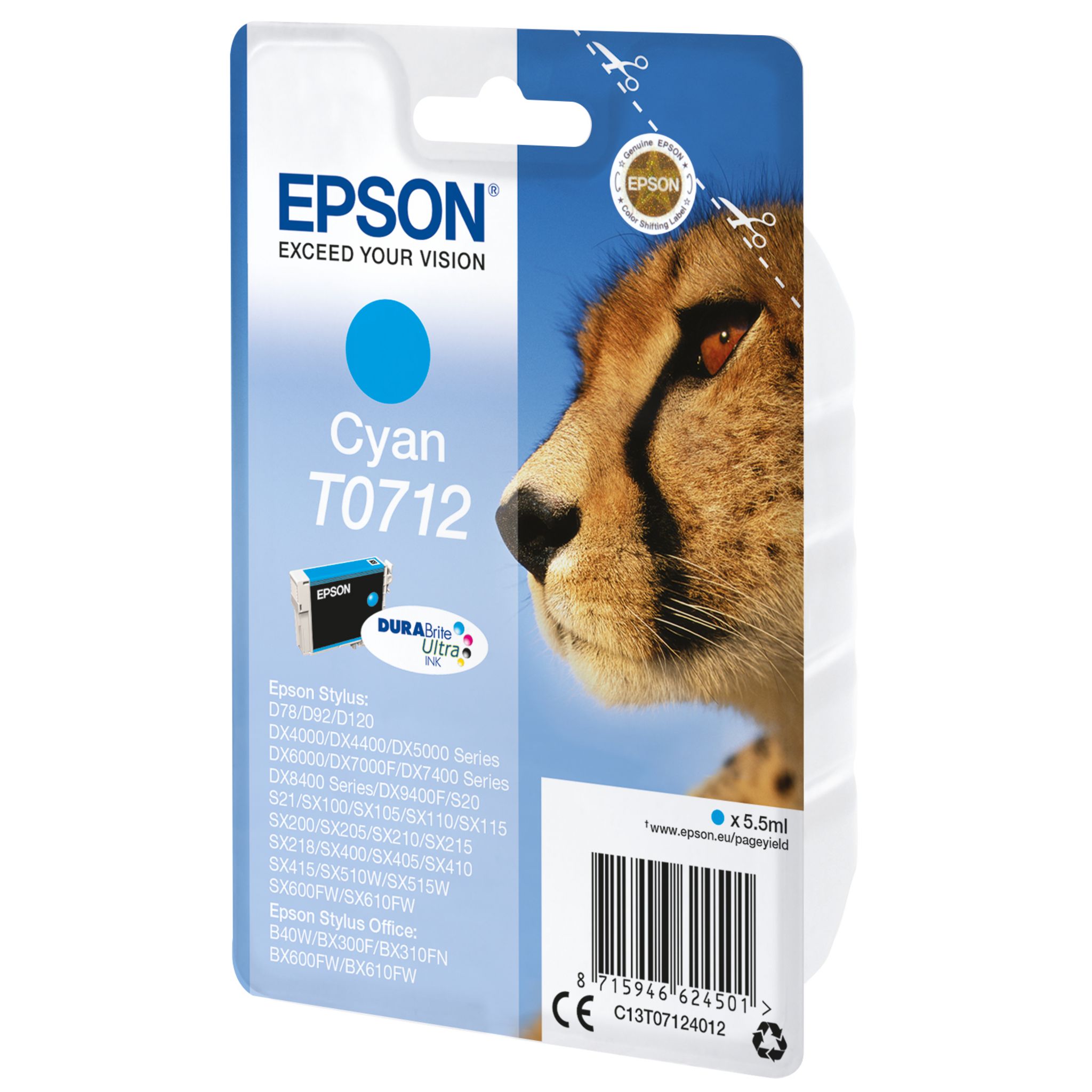 Voir la diapositive 2 : EPSON Cartouche T0712 Cyan
