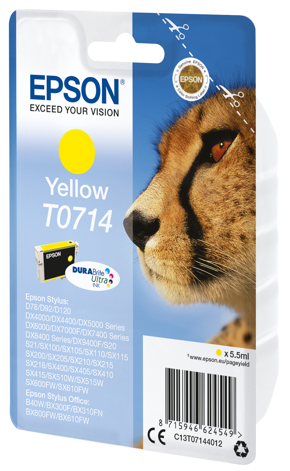 Voir la diapositive 2 : EPSON Cartouche T0714 Jaune