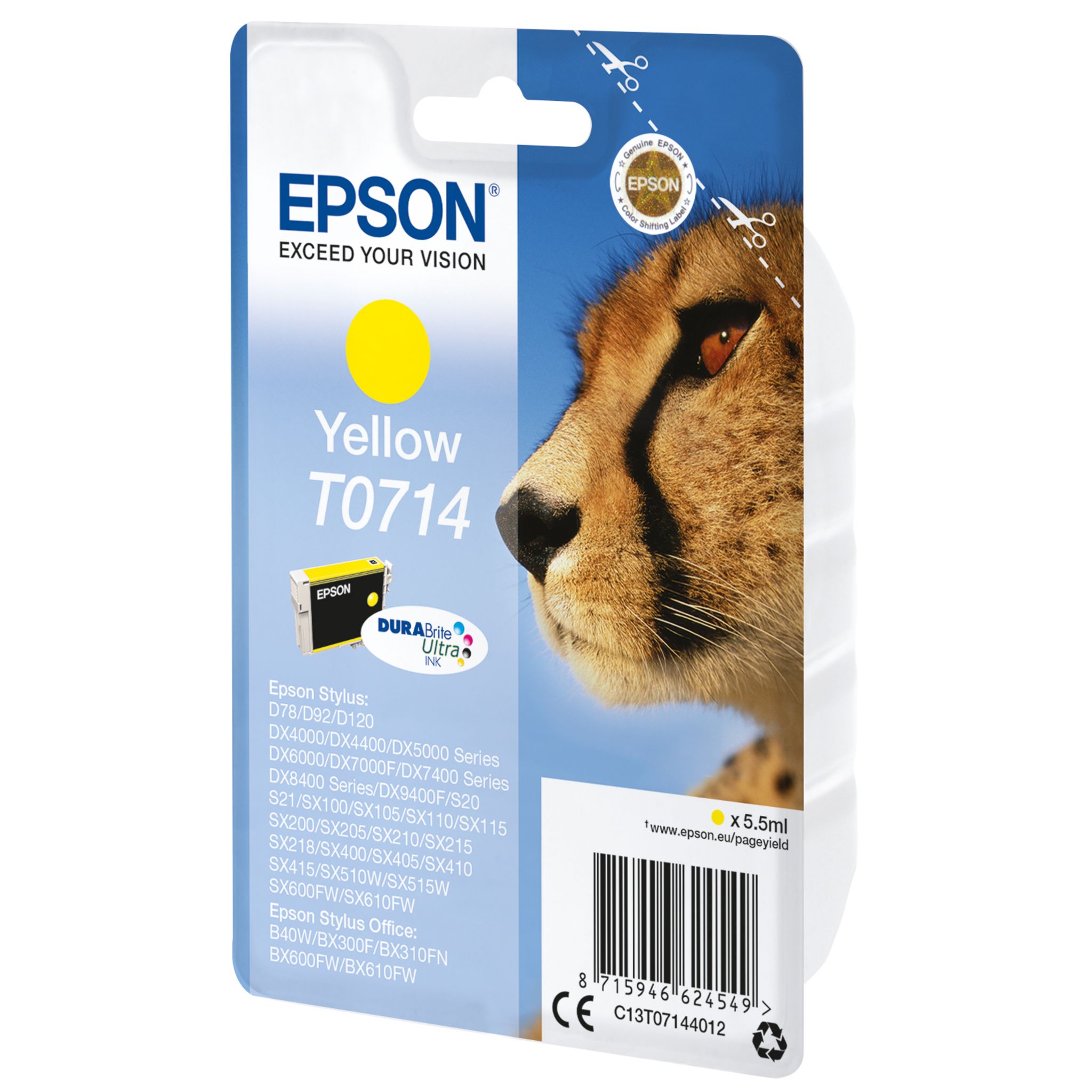 Voir la diapositive 2 : EPSON Cartouche T0714 Jaune
