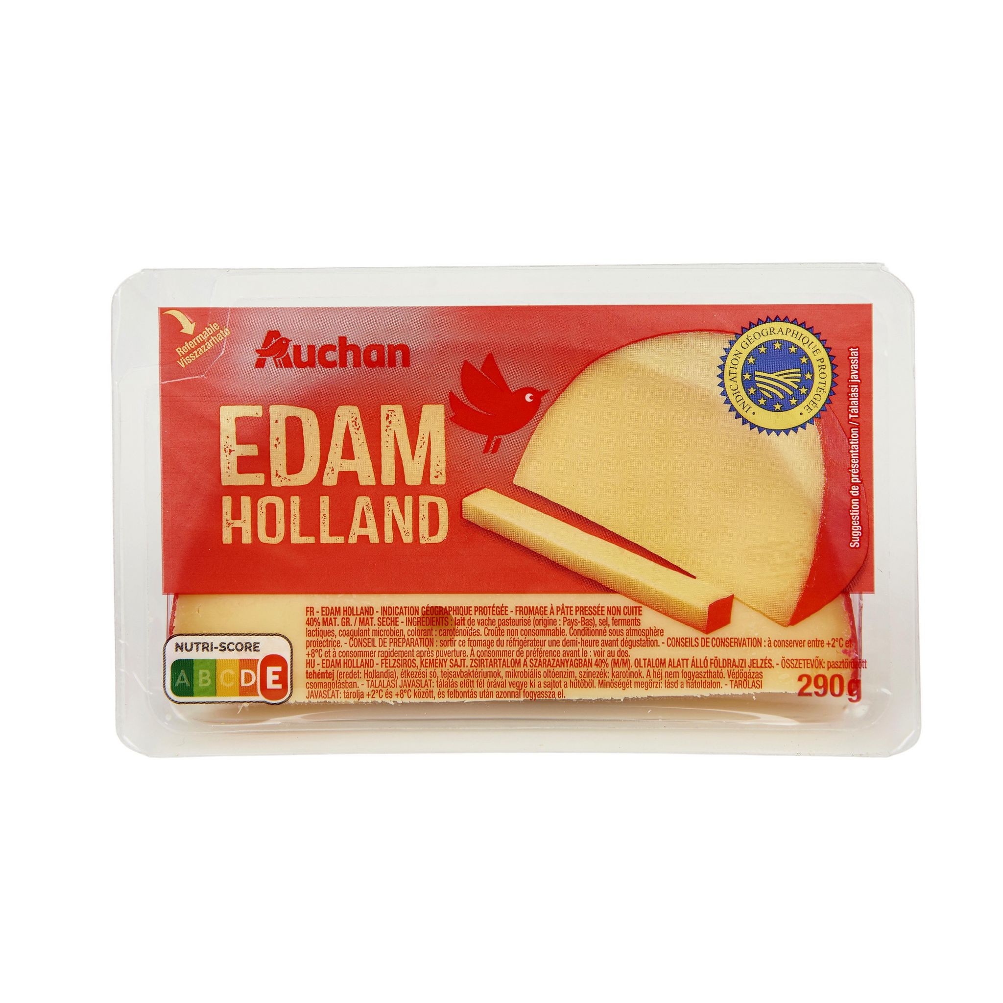 Voir la diapositive 2 : AUCHAN Edam IGP 290g