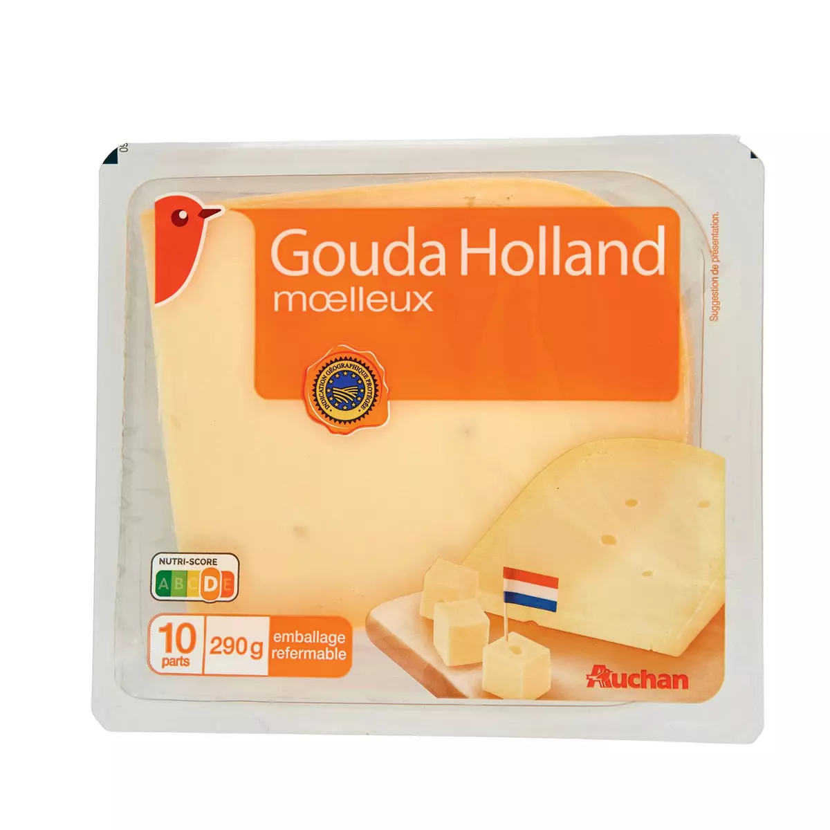 AUCHAN Gouda Holland moelleux IGP 290g