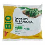 AUCHAN BIO Epinards en branches en portions 600g