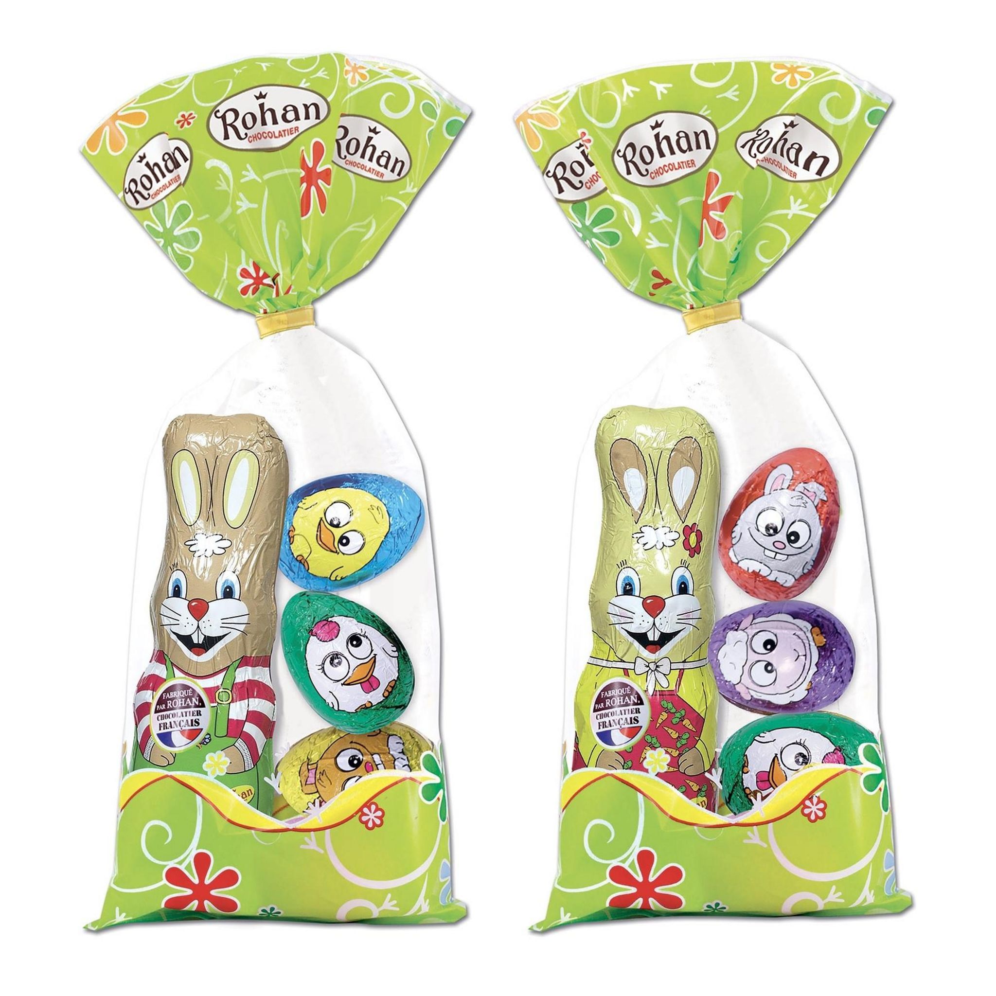 ROHAN Lapins en chocolat et ses oeufs 125g
