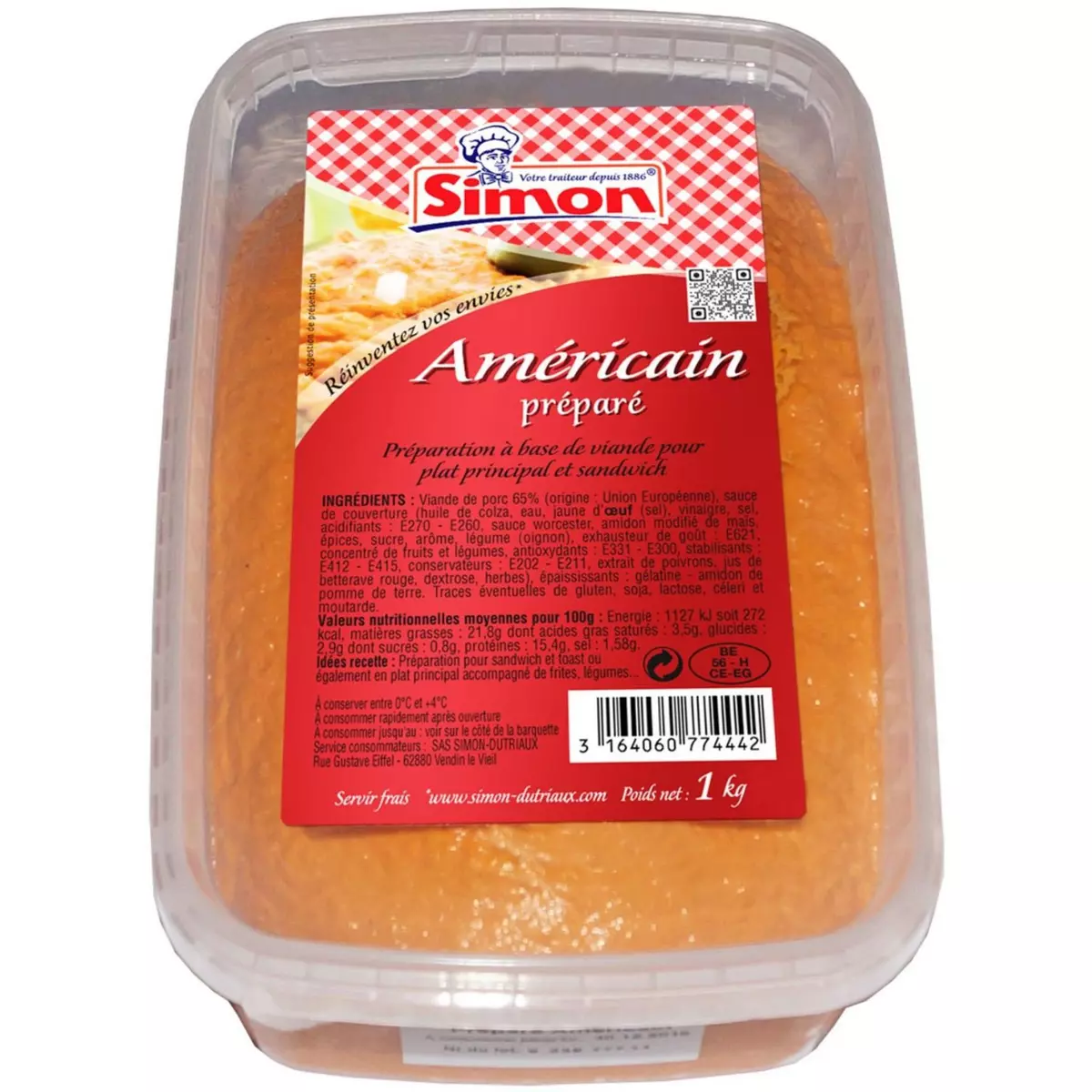 SIMON Filet américain préparé 1kg