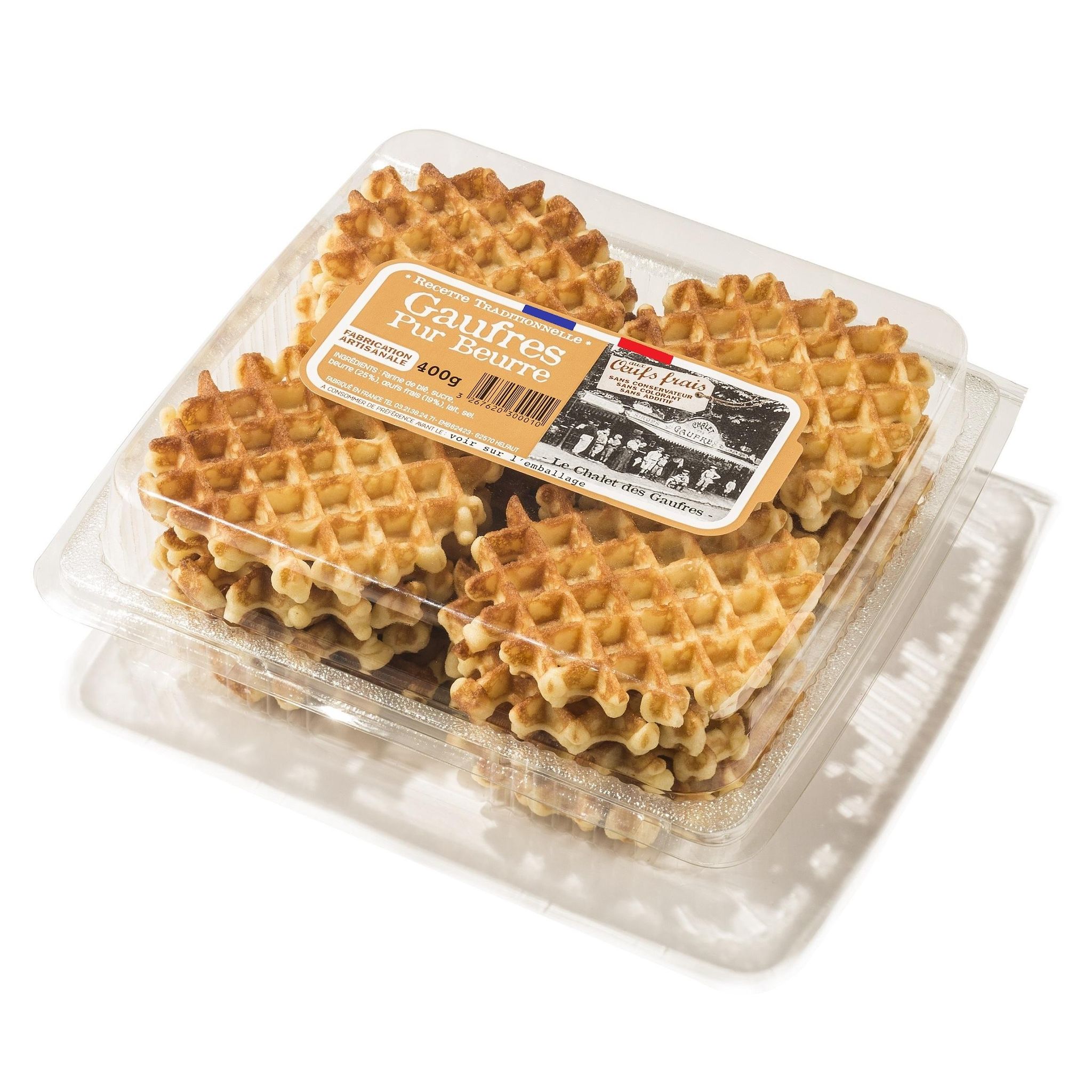 LE CHALET DES GAUFRES Gaufre pur beurre 16 pièces 400g