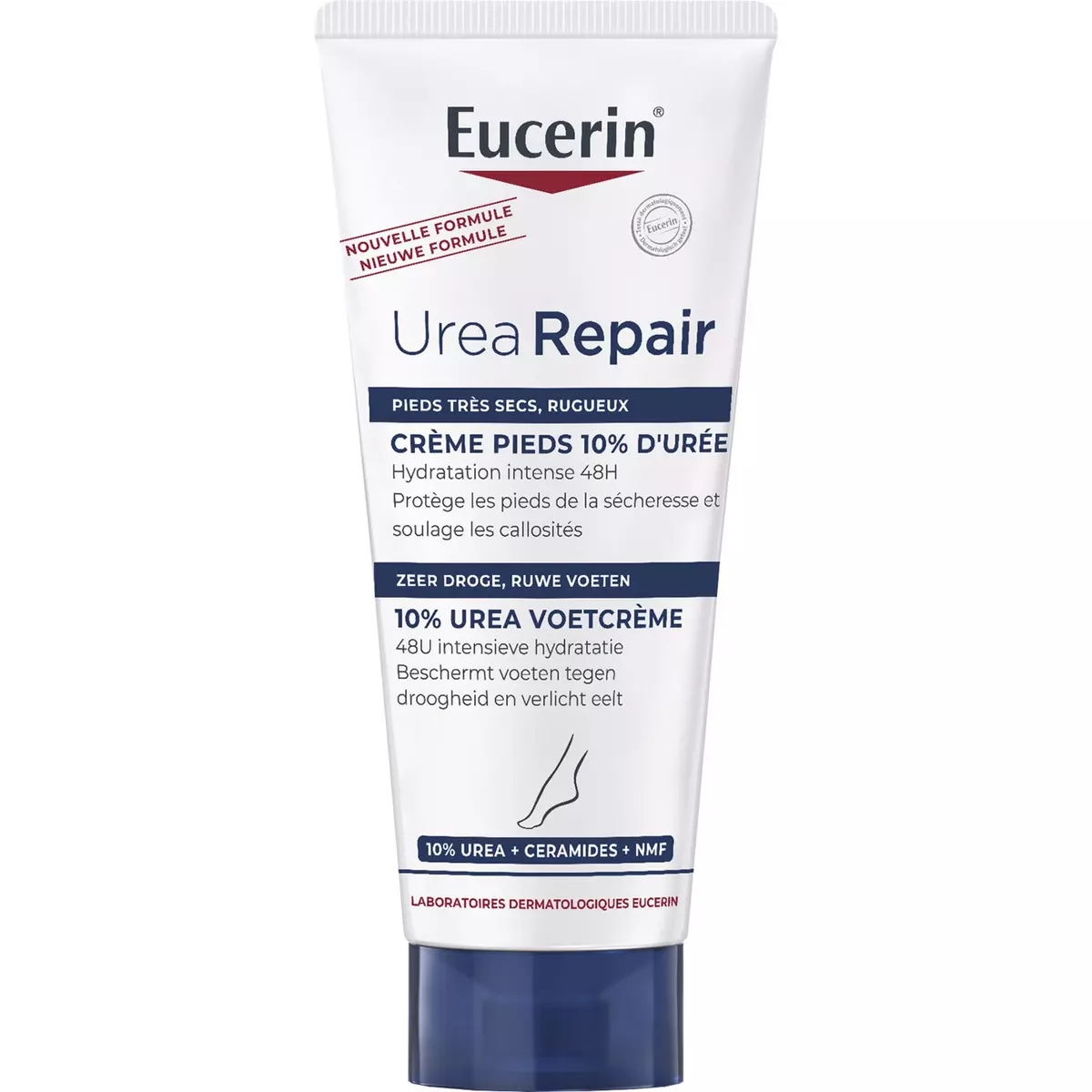 EUCERIN Urea repair plus crème pieds 10% d'urée peau très sèche et rugueuse 100ml