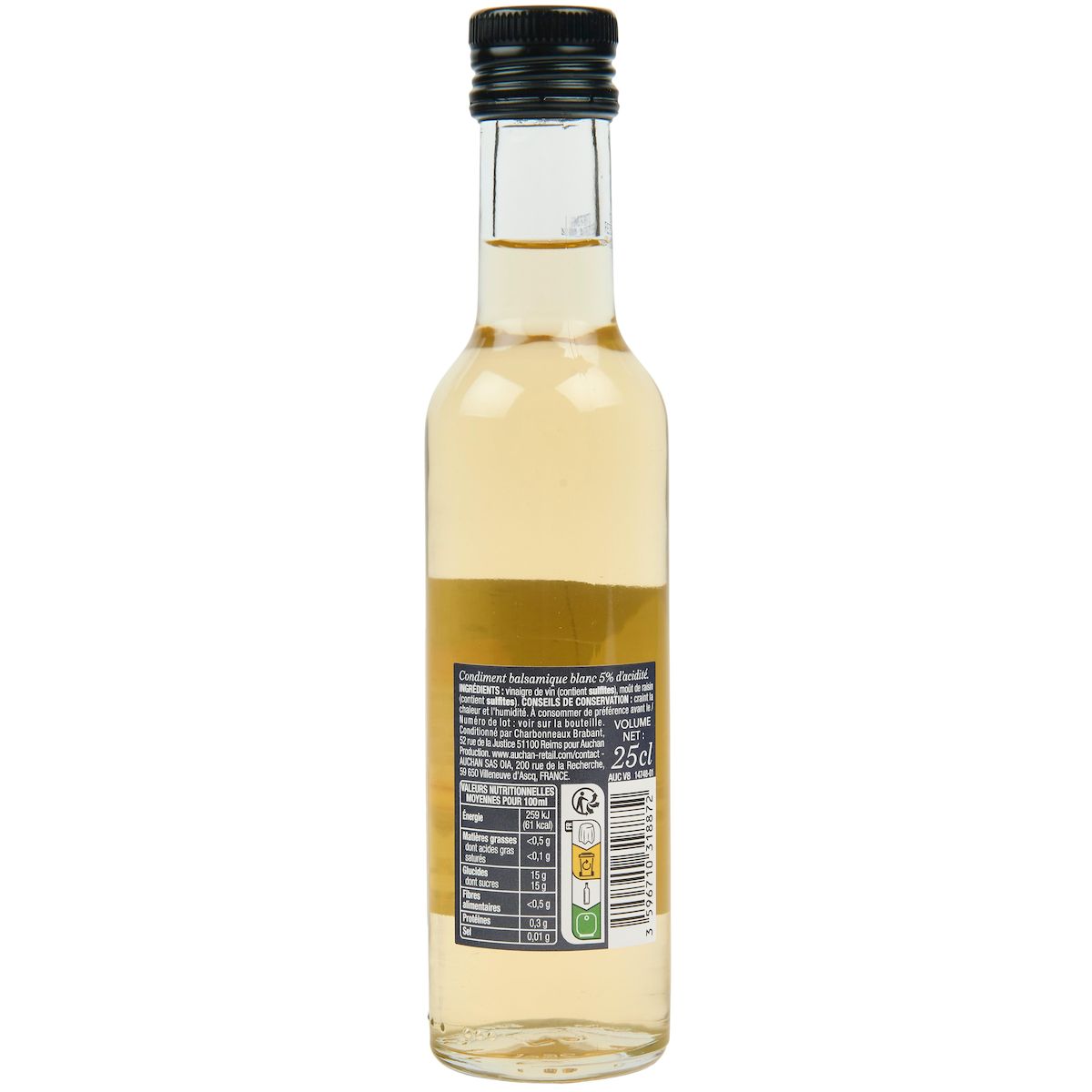 AUCHAN COLLECTION Condiment balsamique blanc 25cl