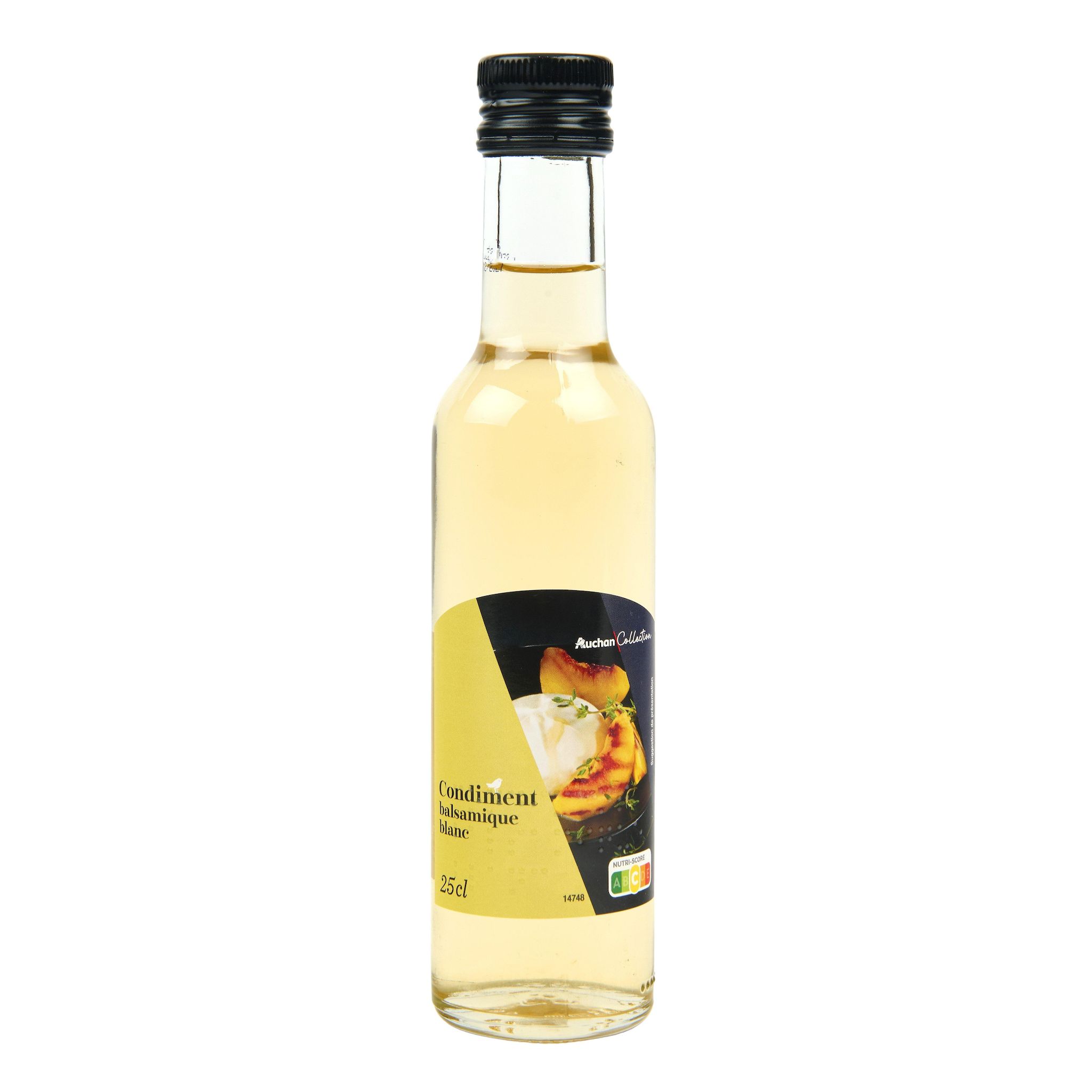 Voir la diapositive 2 : AUCHAN COLLECTION Condiment balsamique blanc 25cl