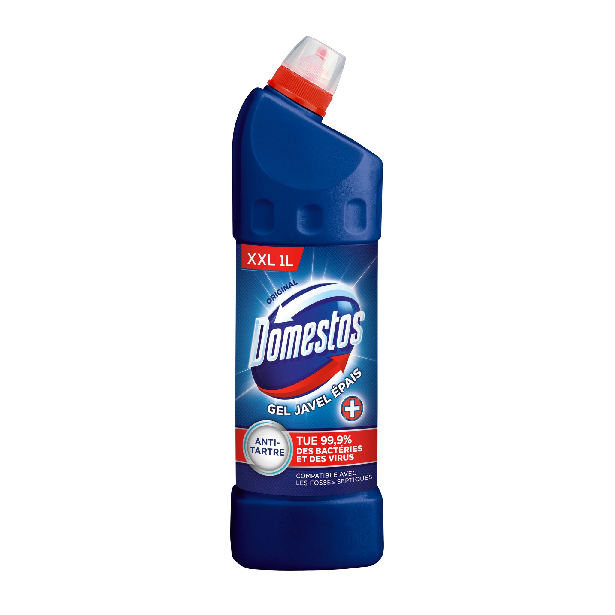 Voir la diapositive 2 : DOMESTOS Gel WC anti-bactérien désinfectant 1l