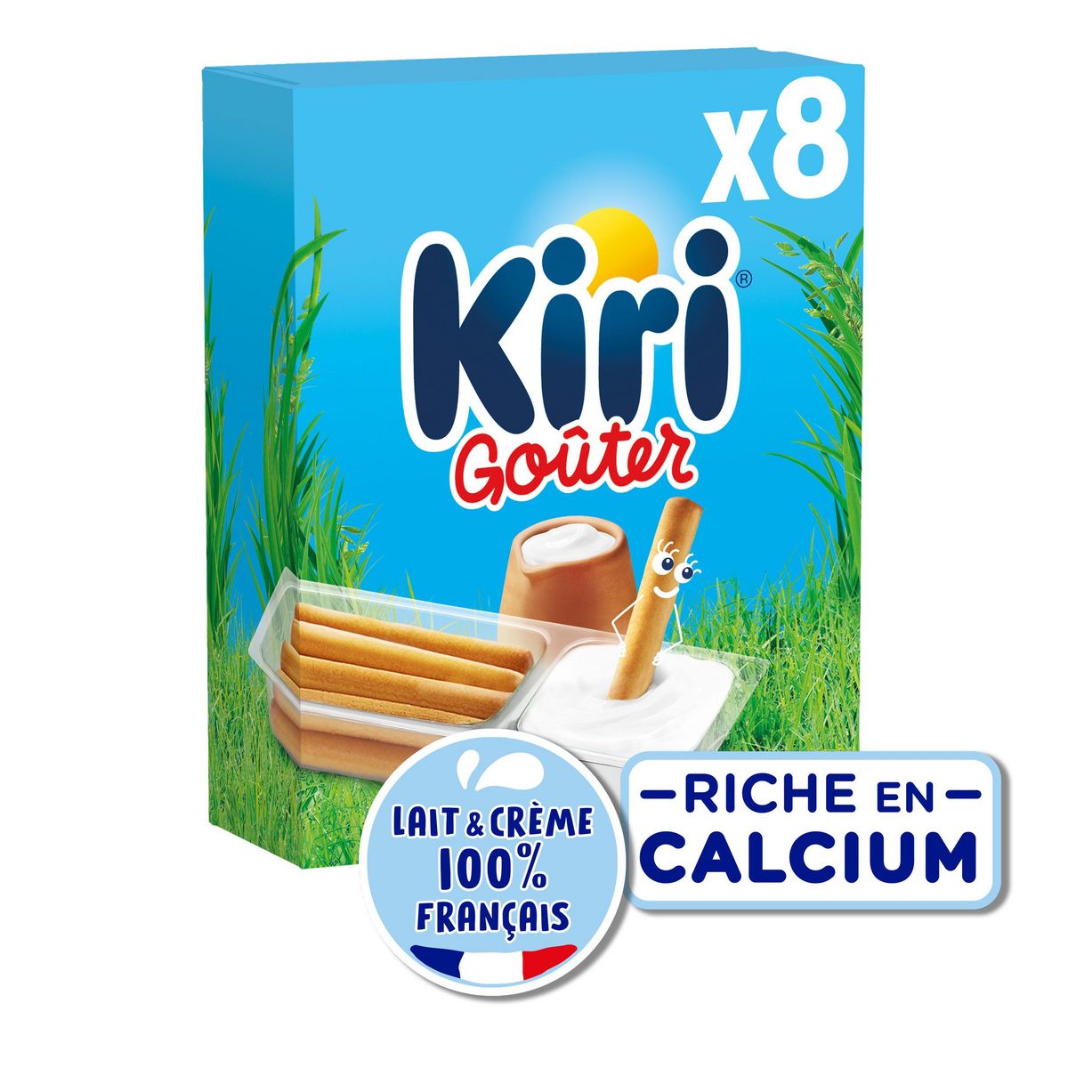 KIRI Goûter Fromage fondu à la crème et gressins 8 parts 280g