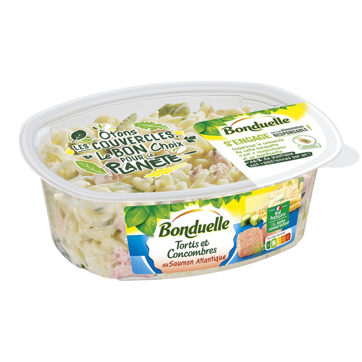 BONDUELLE Salade de tortis et concombre au saumon 300g
