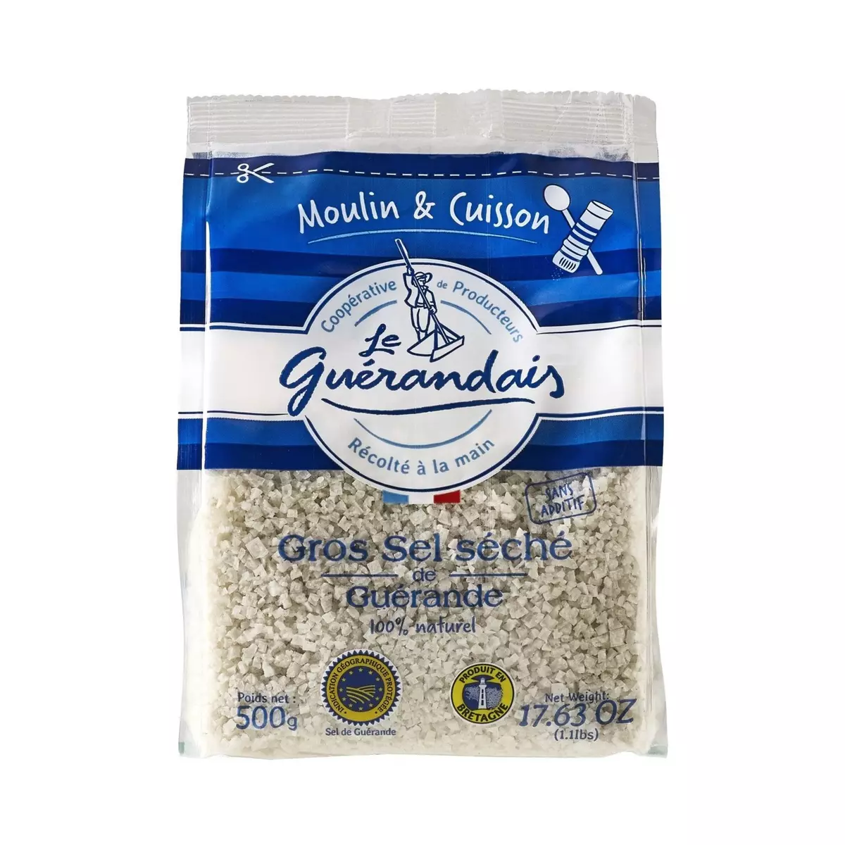 LE GUERANDAIS Gros sel séché de Guérande IGP 500g