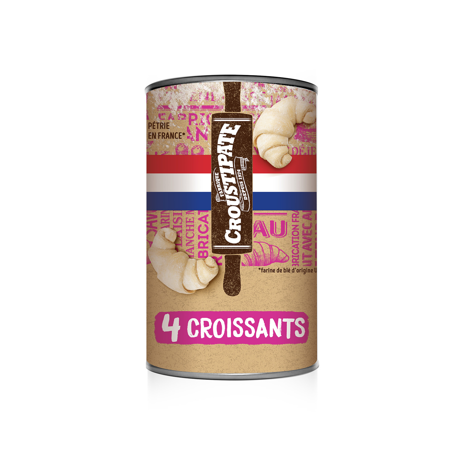 Voir la diapositive 2 : CROUSTIPATE Pâte à croissant 4 pièces 240g
