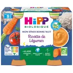 HIPP Mon dîner petit pot risotto de légumes bio dès 8 mois 2x190g