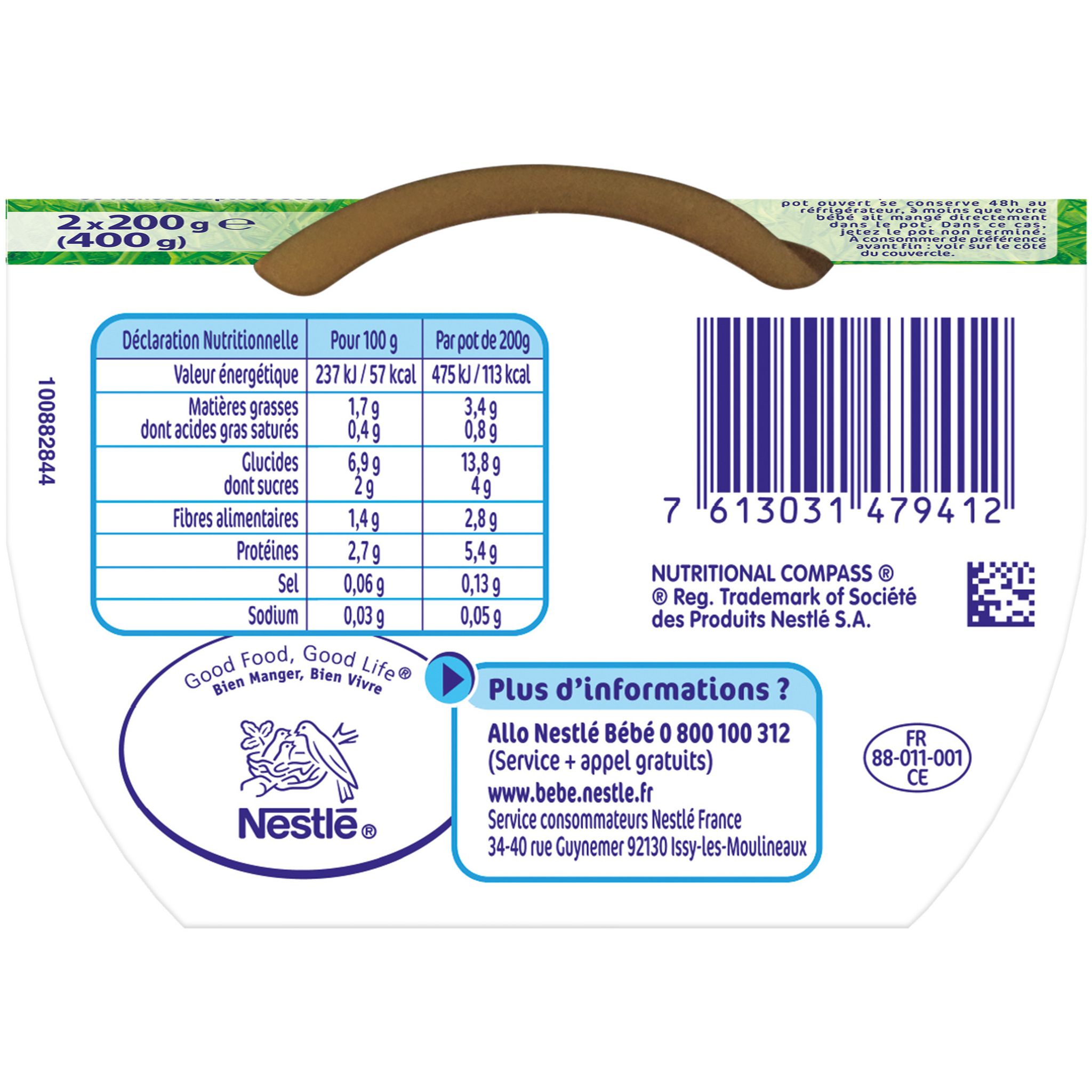 Voir la diapositive 5 : NESTLE Naturnes bol jardinière de légumes et veau dès 6 mois 2x200g