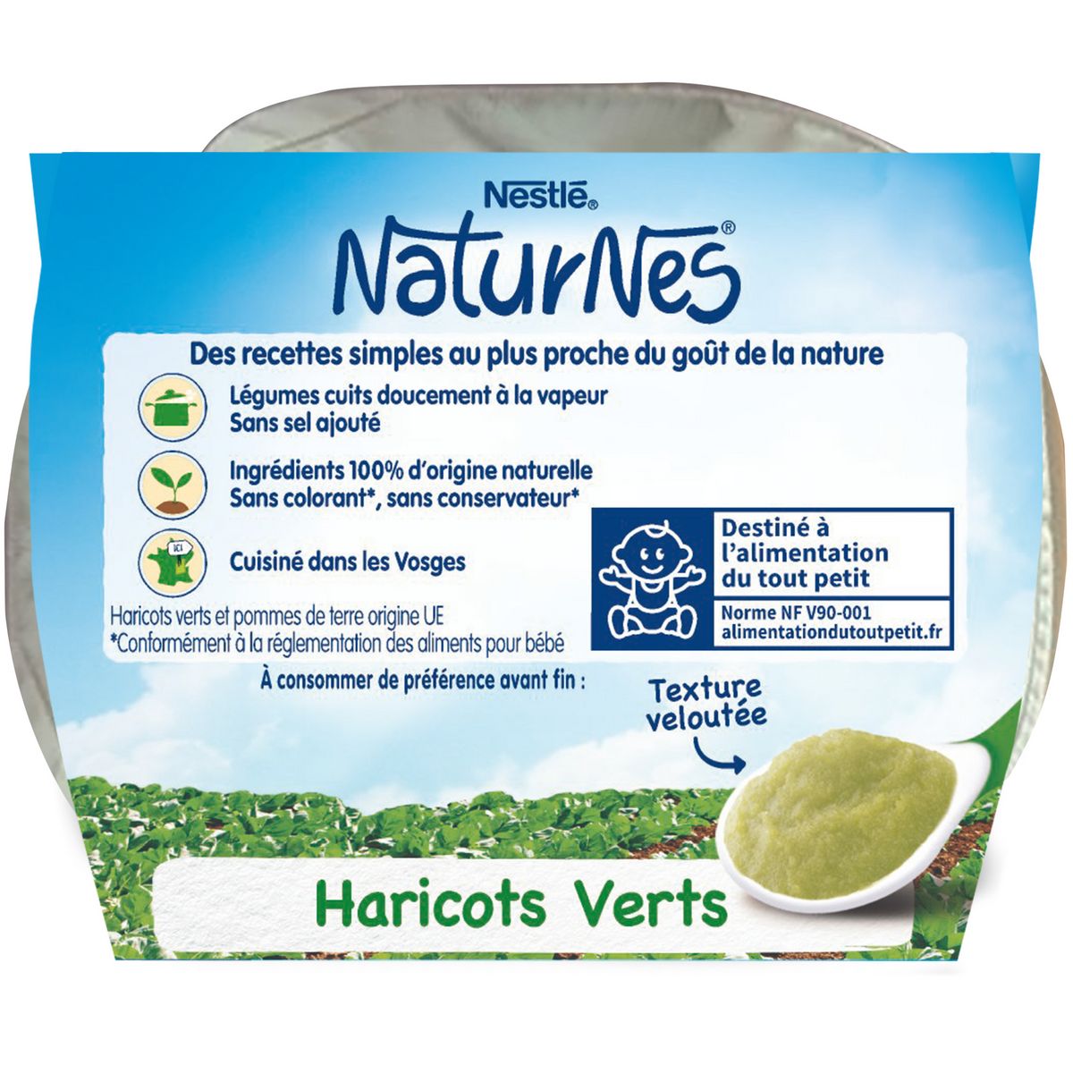 NESTLE Naturnes bol aux haricots verts dès 4 mois 2x130g