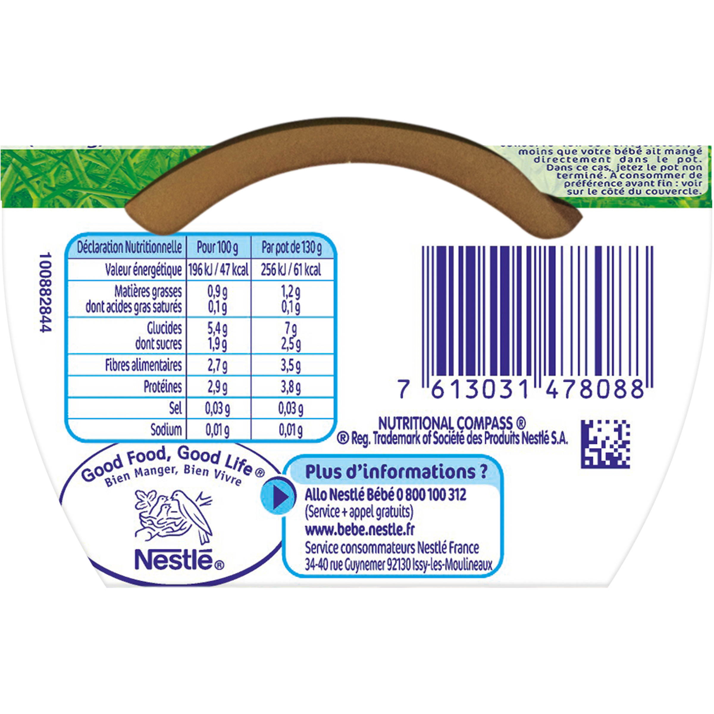 Voir la diapositive 6 : NATURNES Bol aux petits pois dès 4 mois 2x130g