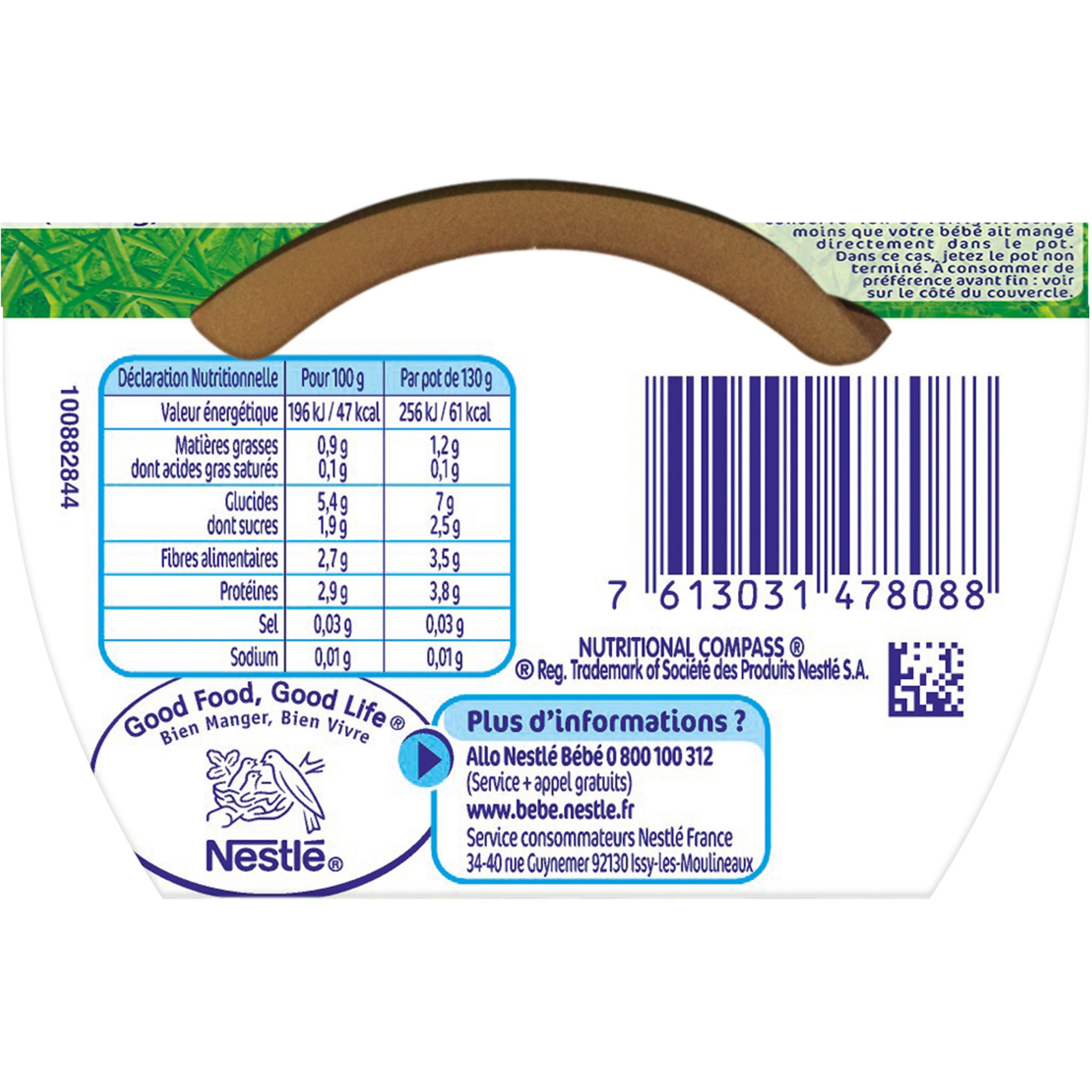 Voir la diapositive 6 : NESTLE Naturnes bol aux petits pois dès 4 mois 2x130g