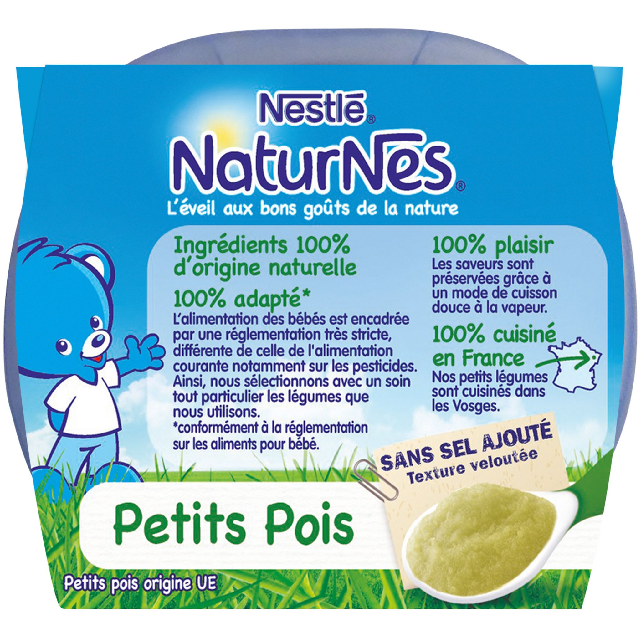 Voir la diapositive 7 : NESTLE Naturnes bol aux petits pois dès 4 mois 2x130g