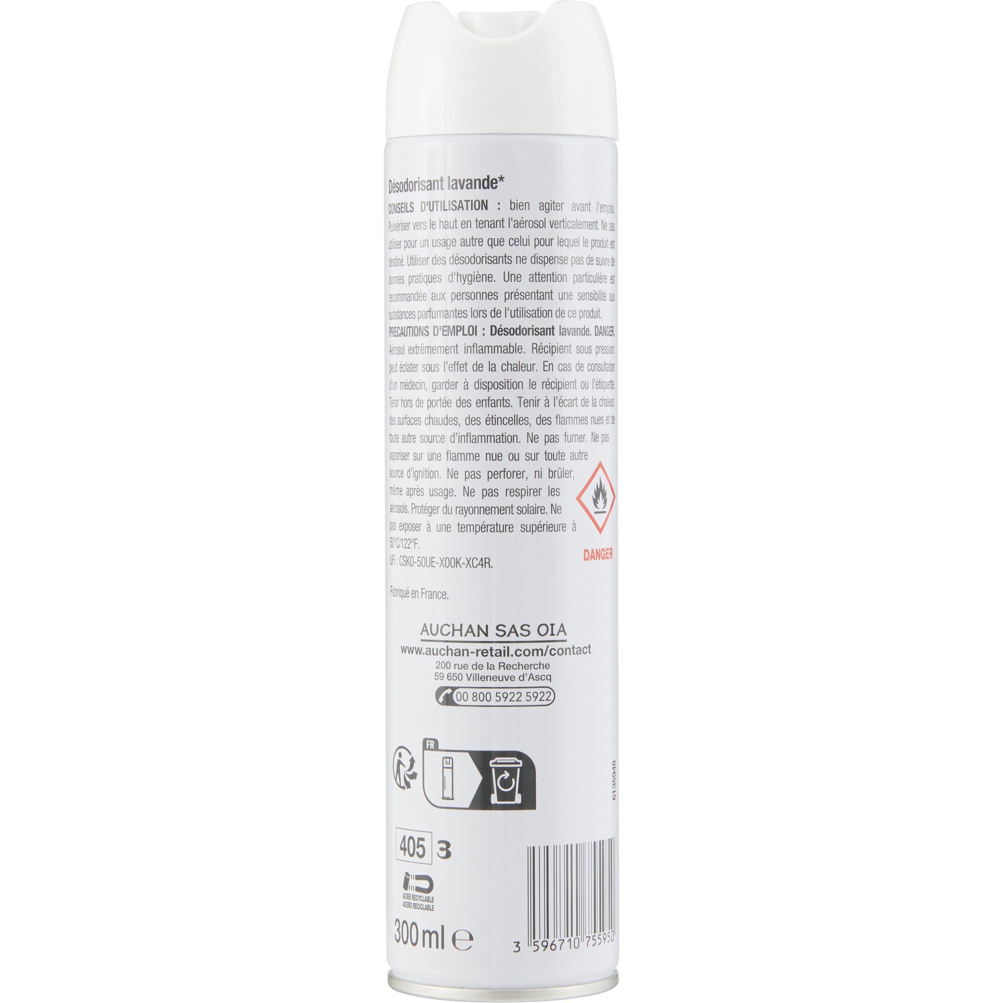 Voir la diapositive 3 : POUCE Spray désodorisant lavande 300ml
