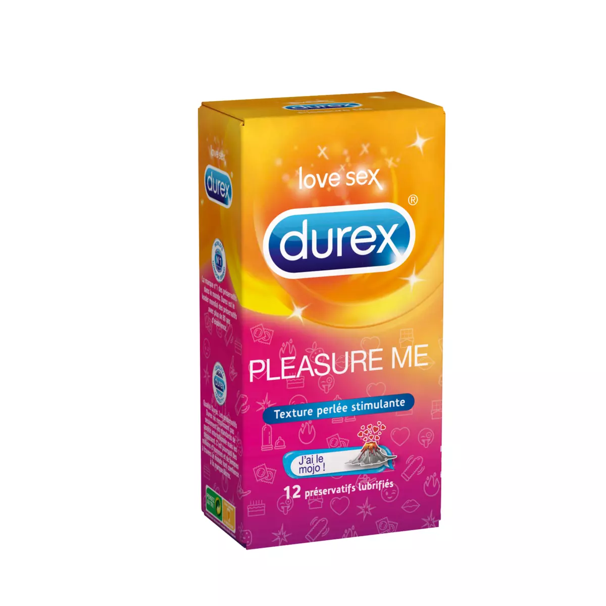 DUREX Pleasure Me préservatifs lubrifiés perlés et nervurés 12 préservatifs