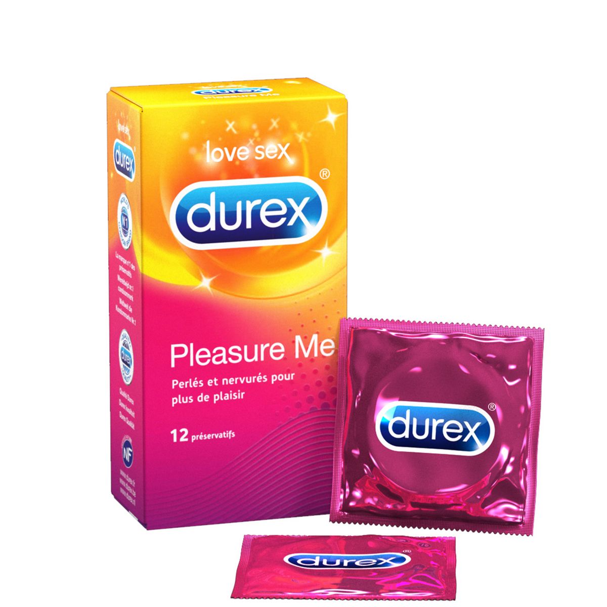 DUREX Pleasure Me préservatifs lubrifiés perlés et nervurés 12 préservatifs