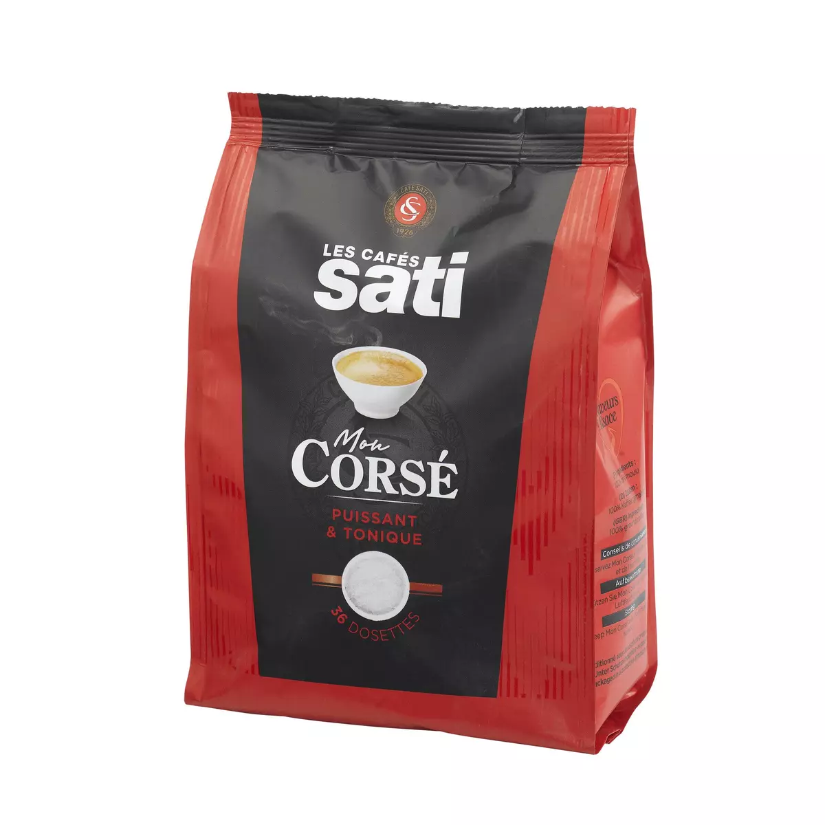 LES CAFES SATI Dosettes café compatibles Sense 36 dosettes 250g