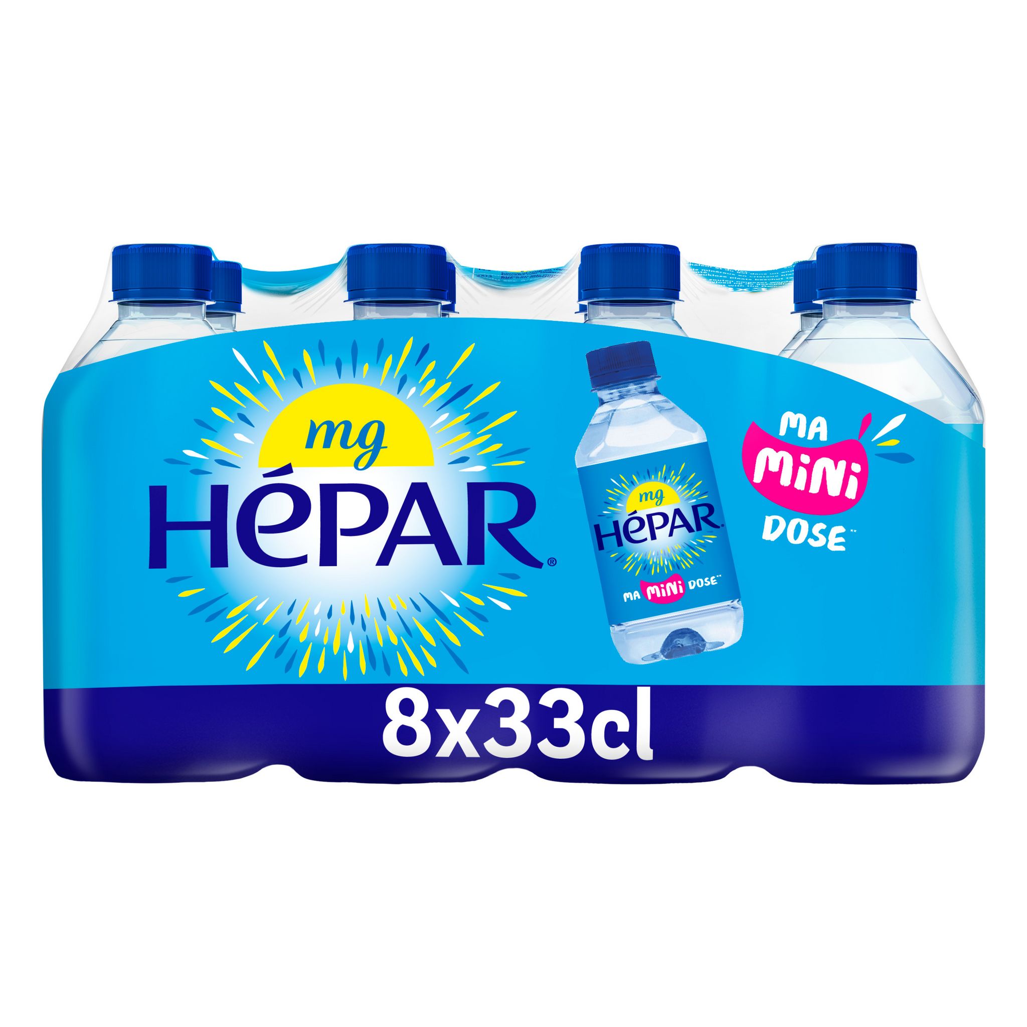 Voir la diapositive 2 : HEPAR Eau minérale plate naturelle bouteilles 8x33cl