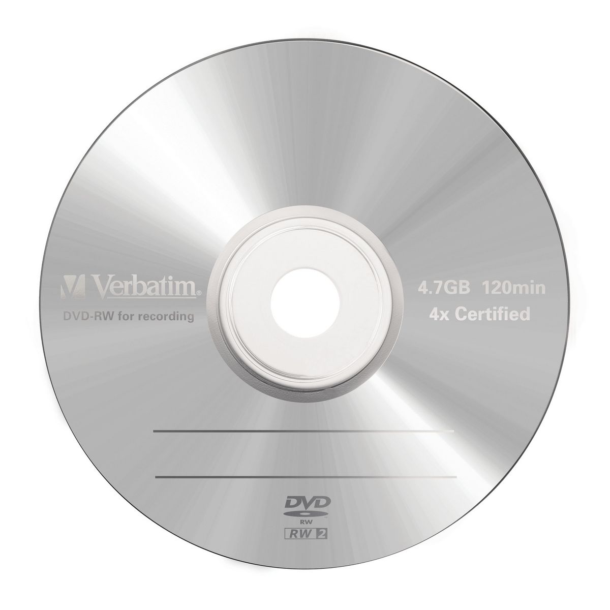 VERBATIM CD DVD vierge DataLifePlus - 120mn - 4.7 Go - 4x - 5 pièces en boîte cristal