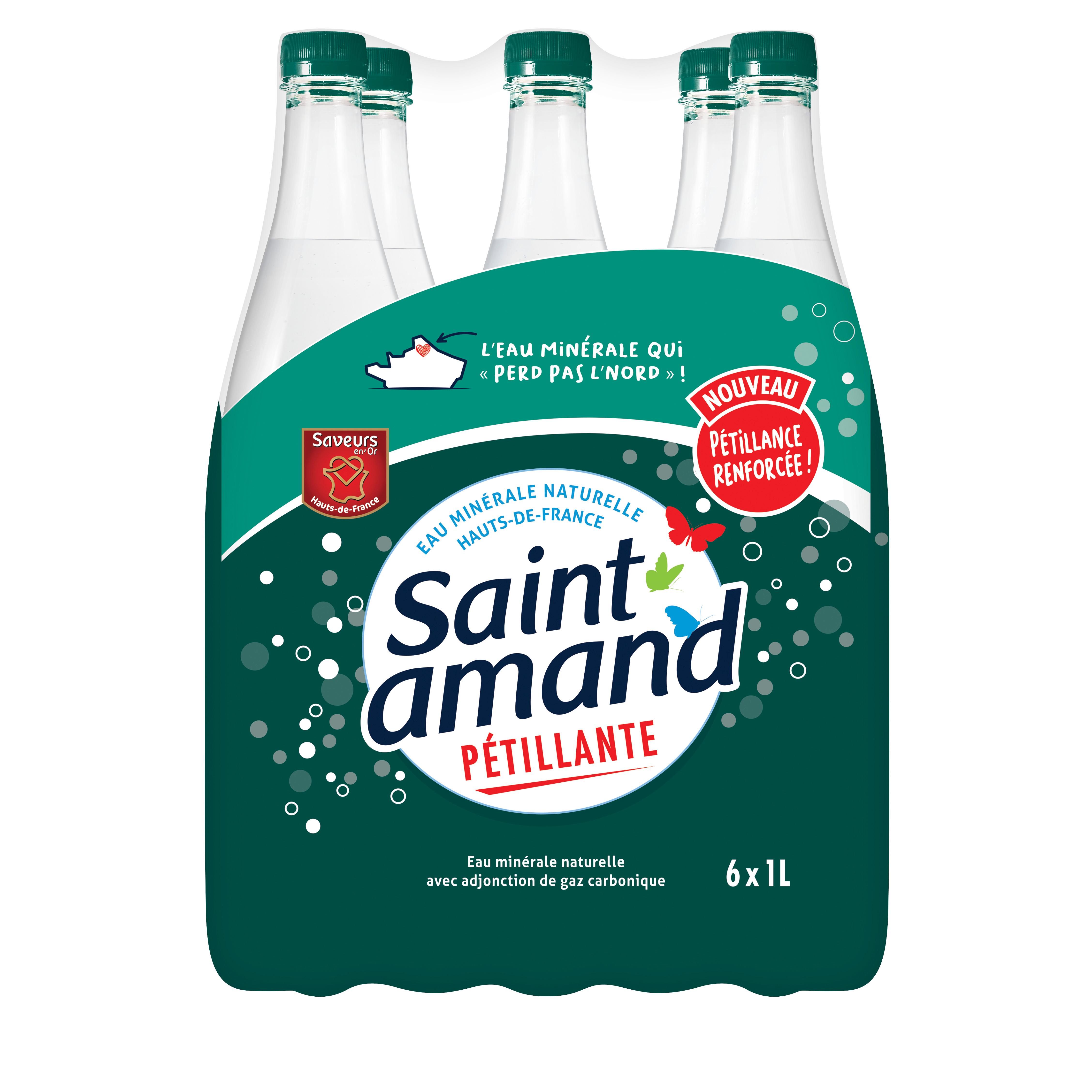 Voir la diapositive 2 : SAINT AMAND Eau minérale naturelle pétillante 6x1l