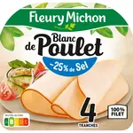 Fleury Michon FLEURY MICHON Blanc de poulet doré au four réduit en sel