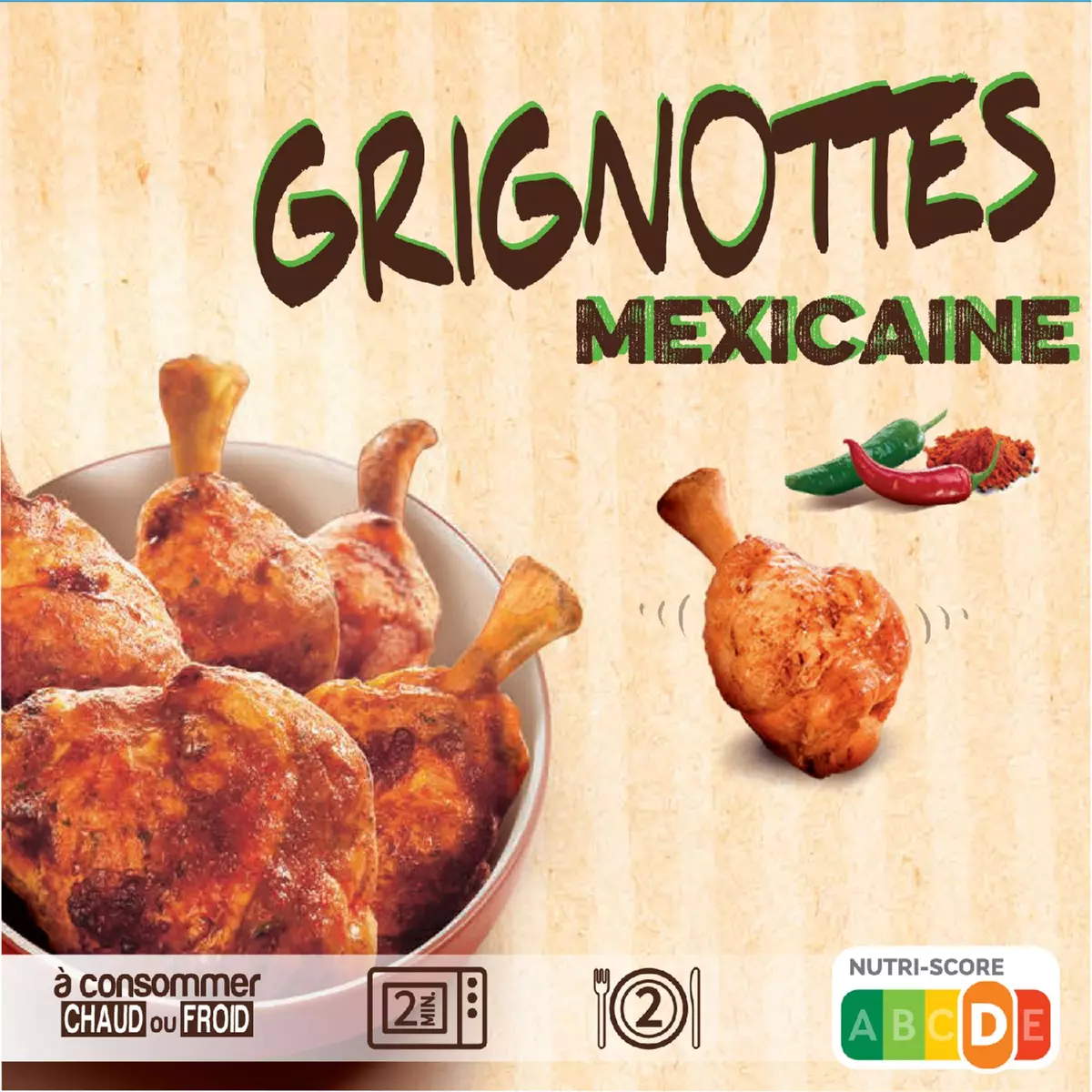 Grignottes de poulet à la mexicaine 2 parts 250g