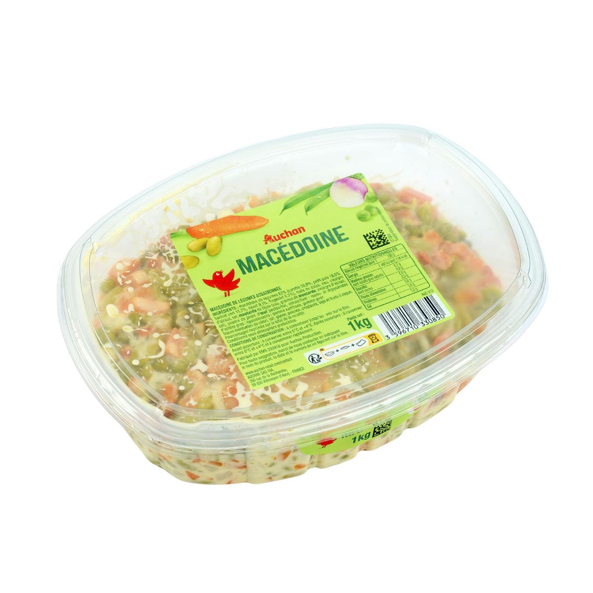 AUCHAN Macédoine de légumes 1kg